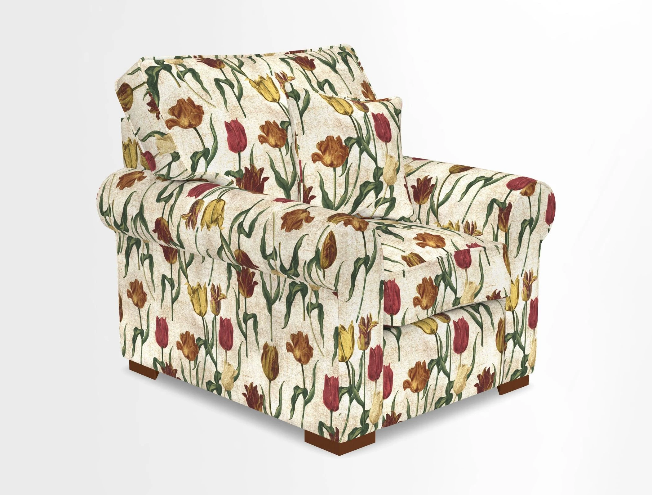 Upperton Chair in Two Tone Plain Biscuit - Loose cover option available
