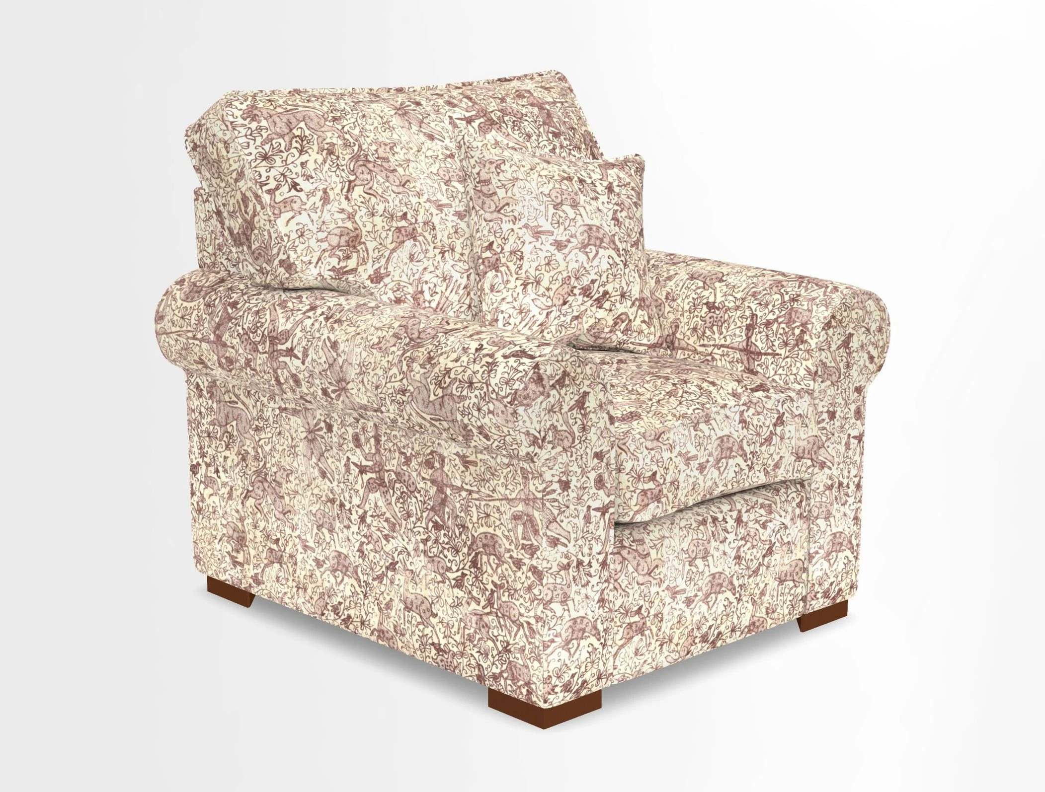 Upperton Chair in Two Tone Plain Biscuit - Loose cover option available