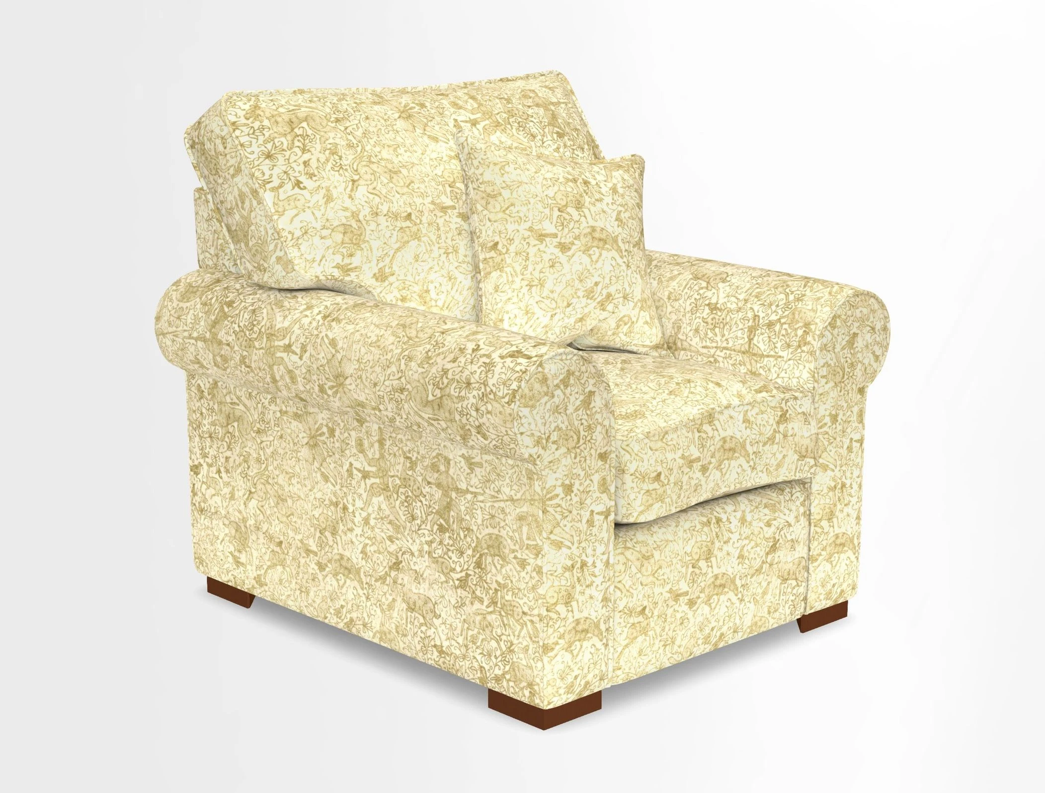Upperton Chair in Two Tone Plain Biscuit - Loose cover option available