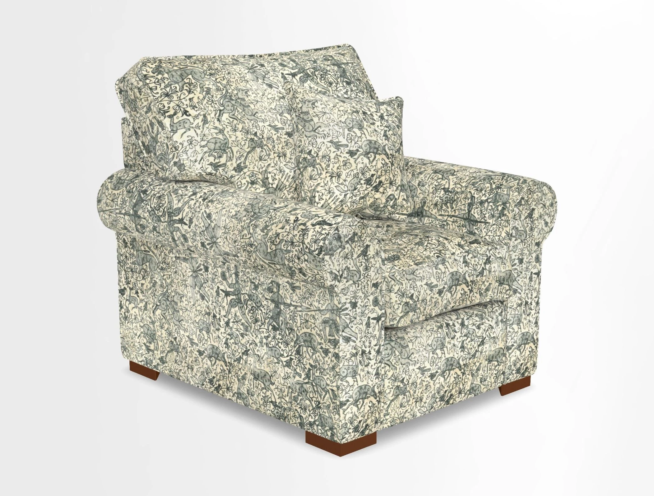 Upperton Chair in Two Tone Plain Biscuit - Loose cover option available