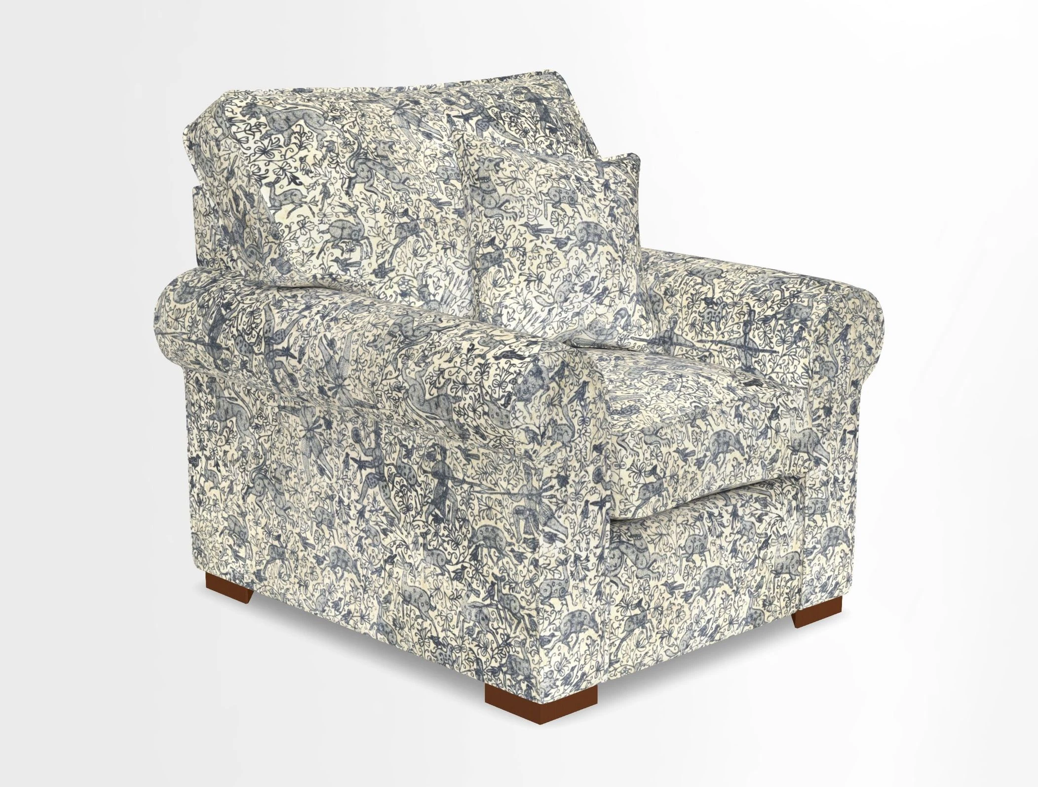 Upperton Chair in Two Tone Plain Biscuit - Loose cover option available
