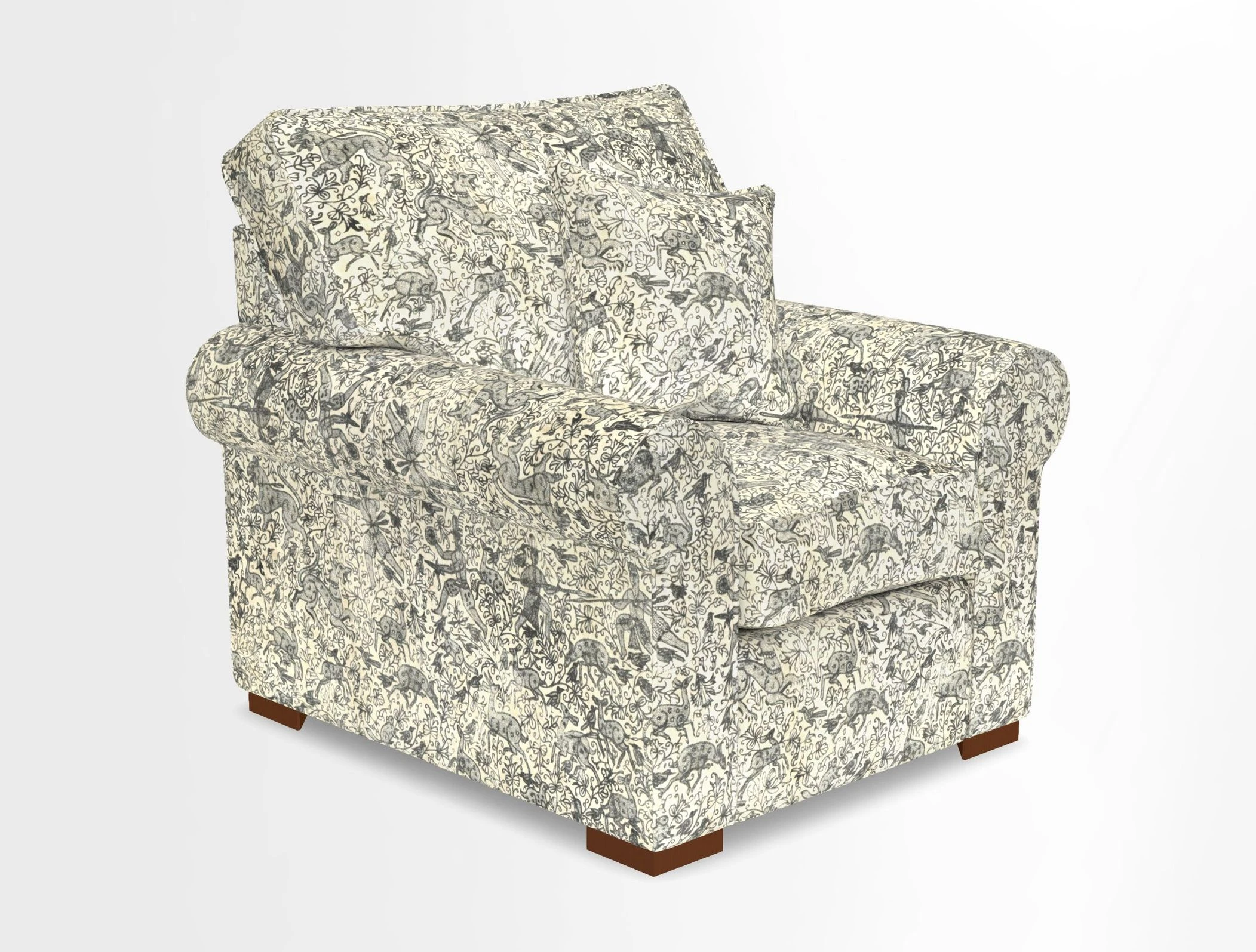 Upperton Chair in Two Tone Plain Biscuit - Loose cover option available