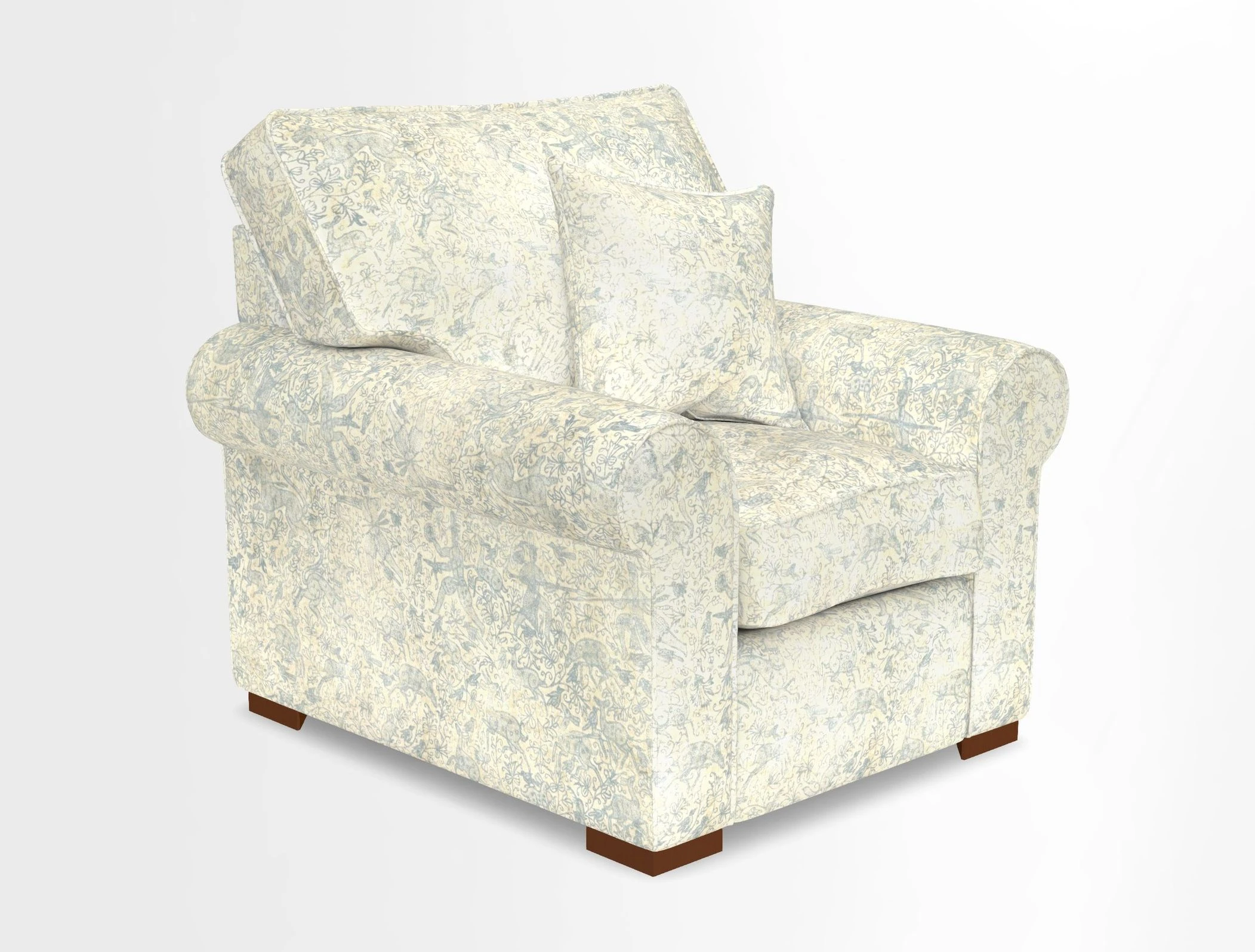 Upperton Chair in Two Tone Plain Biscuit - Loose cover option available