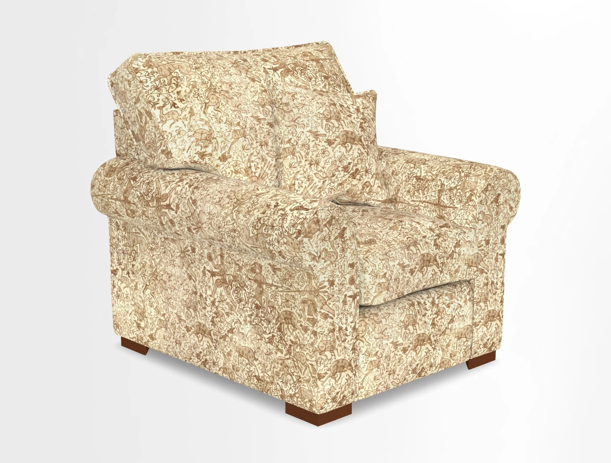 Upperton Chair in Two Tone Plain Biscuit - Loose cover option available