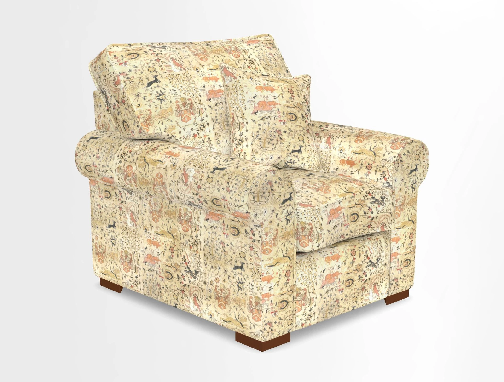 Upperton Chair in Two Tone Plain Biscuit - Loose cover option available