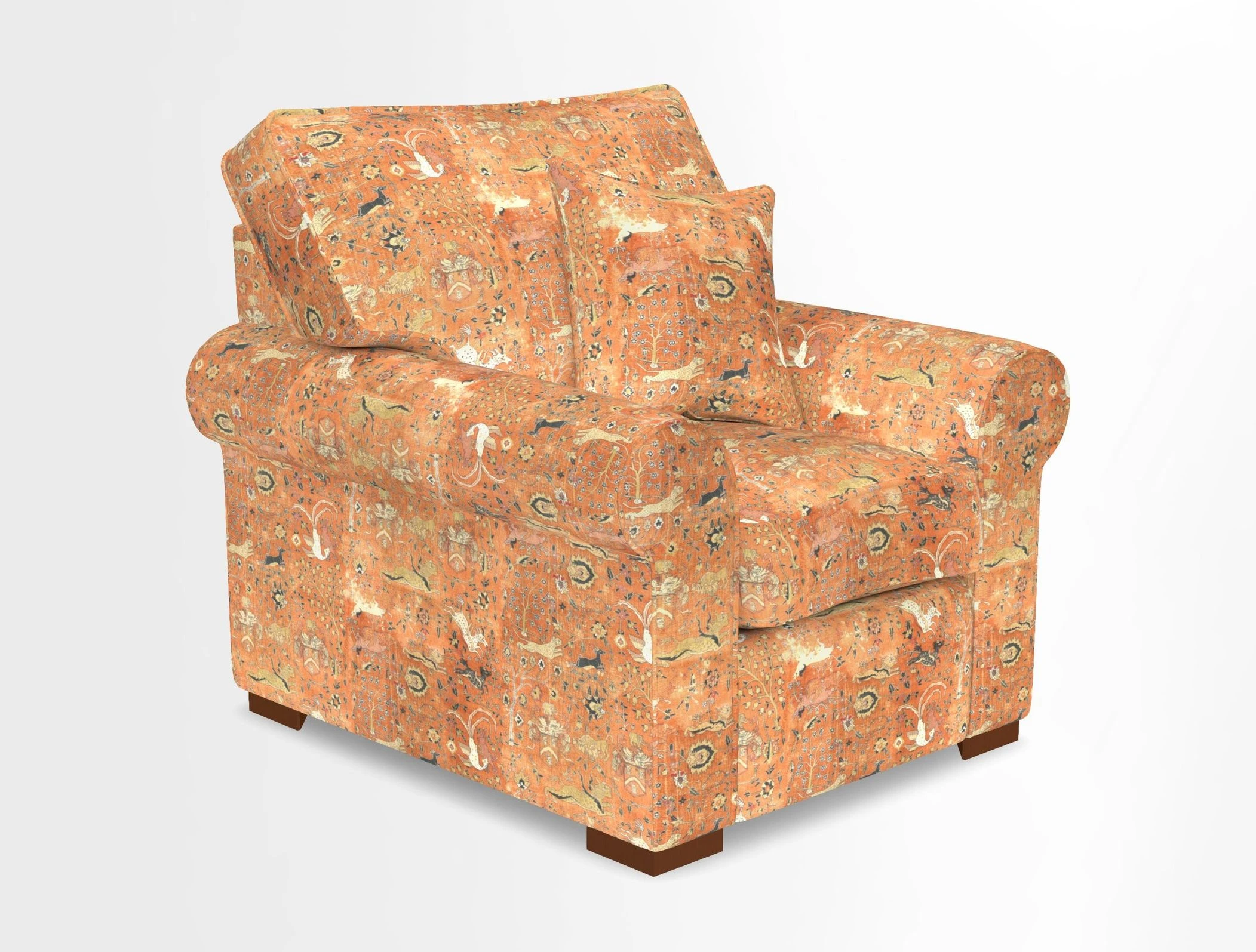 Upperton Chair in Two Tone Plain Biscuit - Loose cover option available