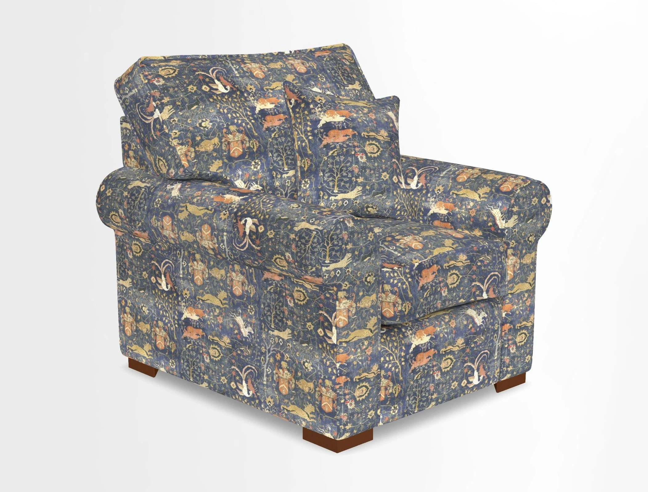 Upperton Chair in Two Tone Plain Biscuit - Loose cover option available