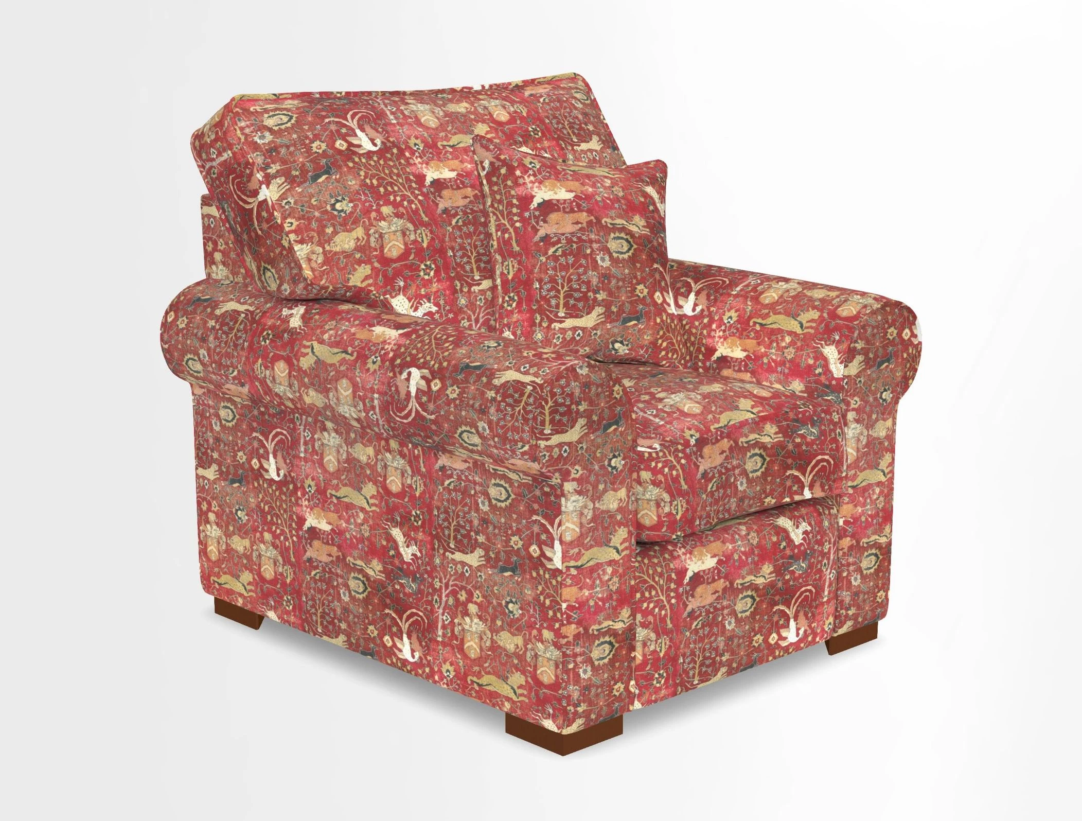 Upperton Chair in Two Tone Plain Biscuit - Loose cover option available