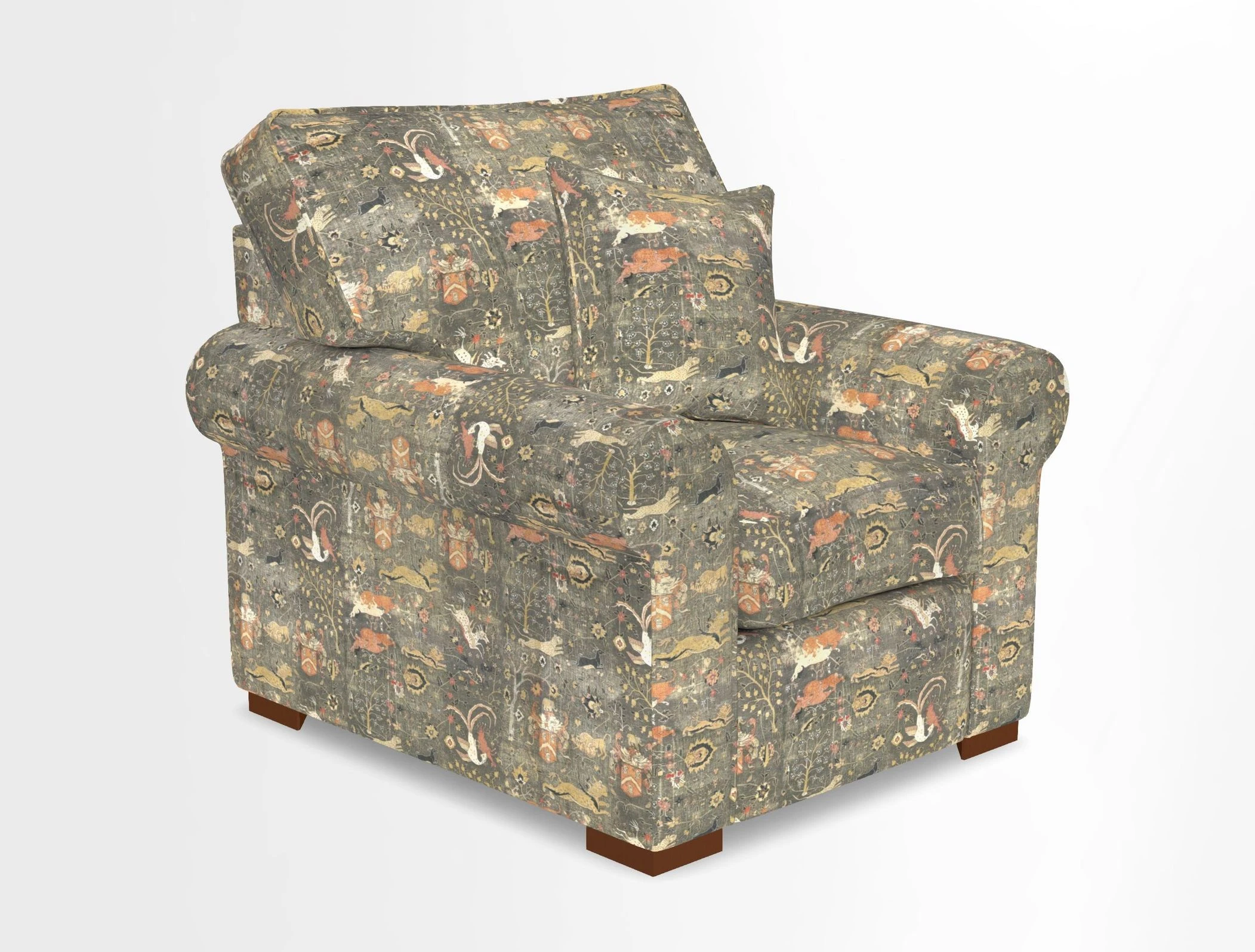 Upperton Chair in Two Tone Plain Biscuit - Loose cover option available