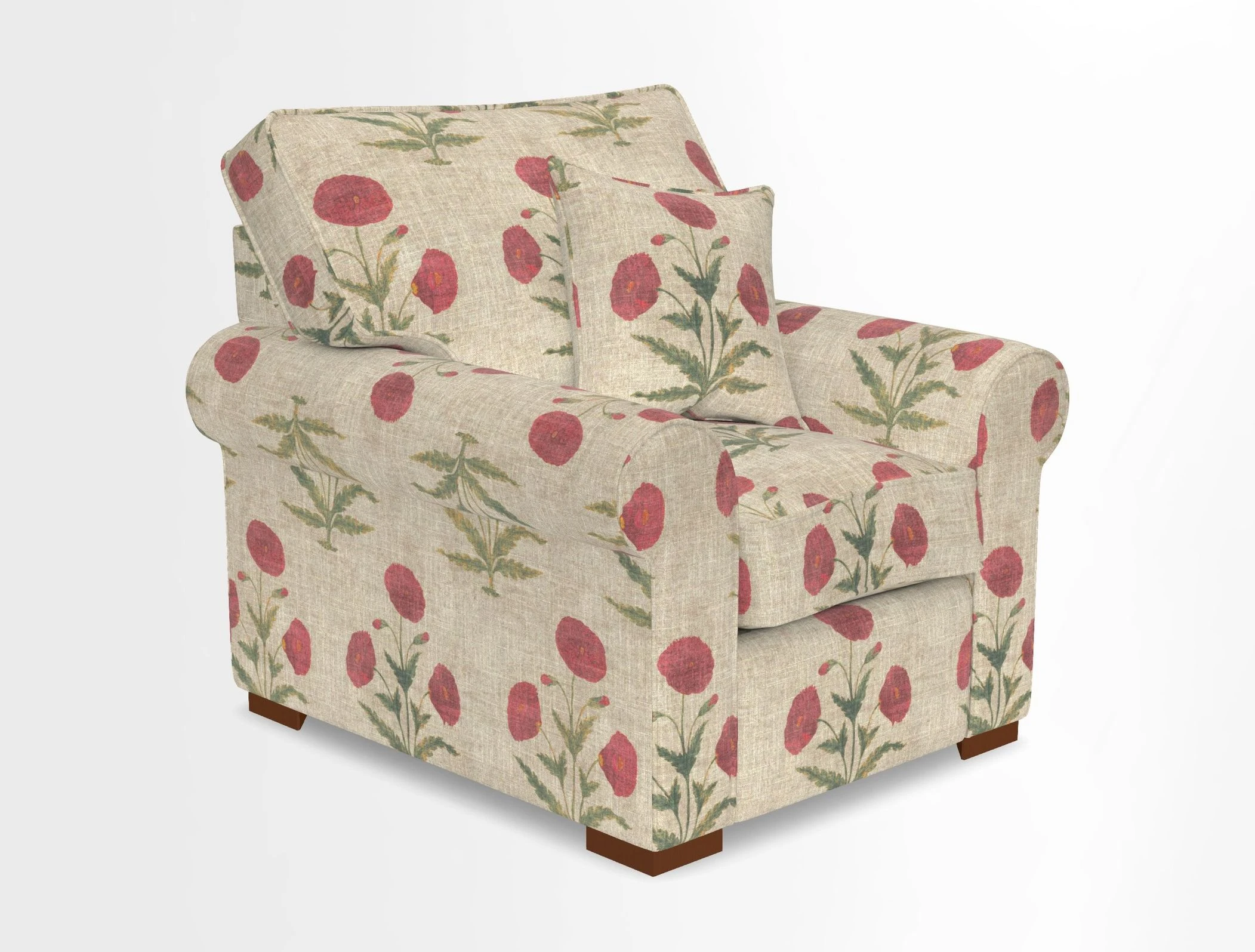 Upperton Chair in Two Tone Plain Biscuit - Loose cover option available