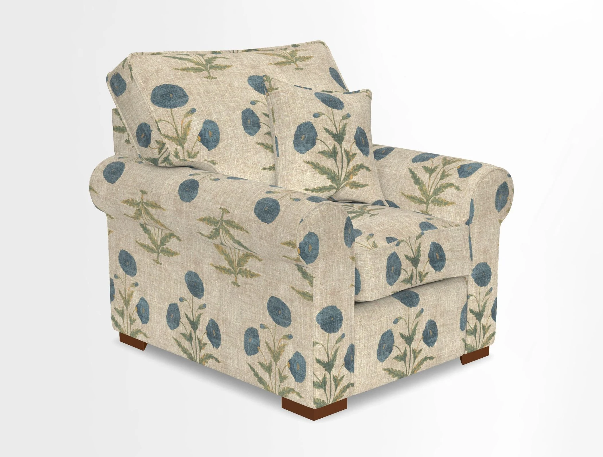 Upperton Chair in Two Tone Plain Biscuit - Loose cover option available