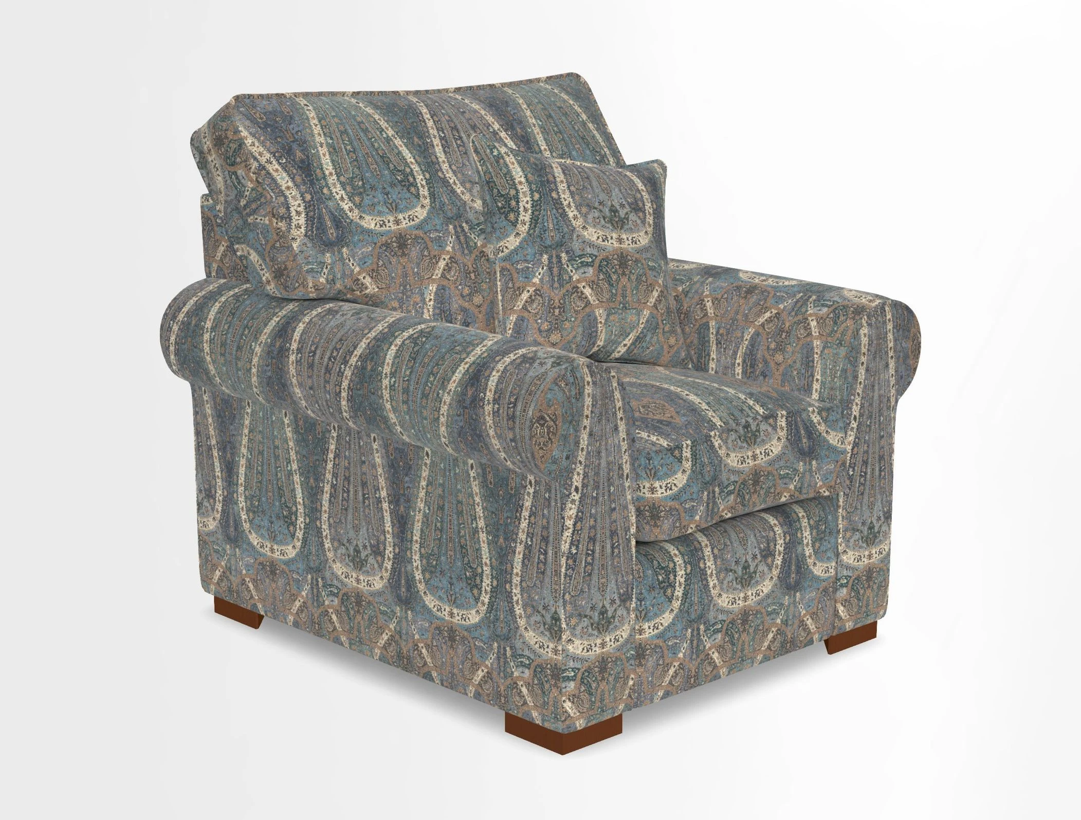 Upperton Chair in Two Tone Plain Biscuit - Loose cover option available