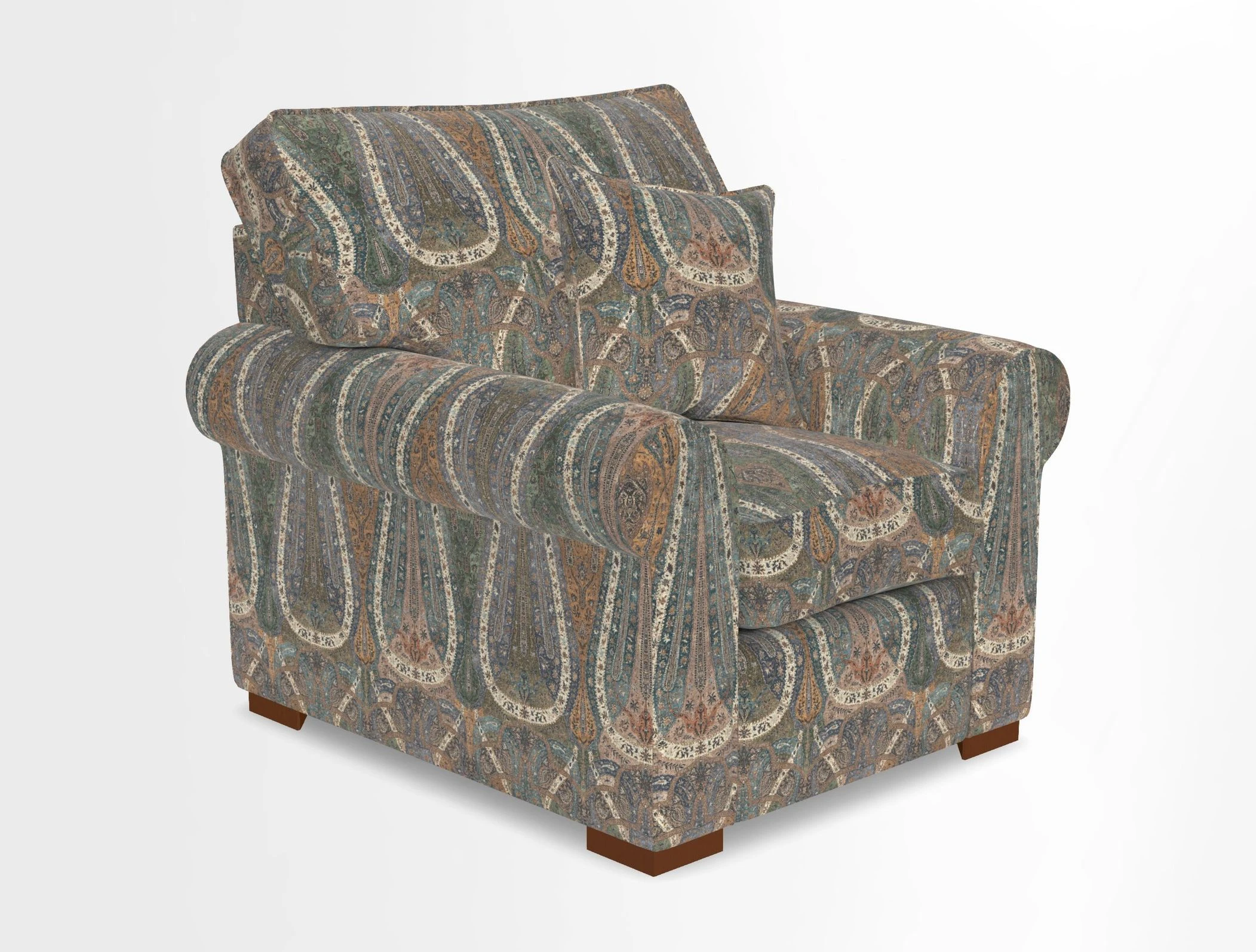 Upperton Chair in Two Tone Plain Biscuit - Loose cover option available