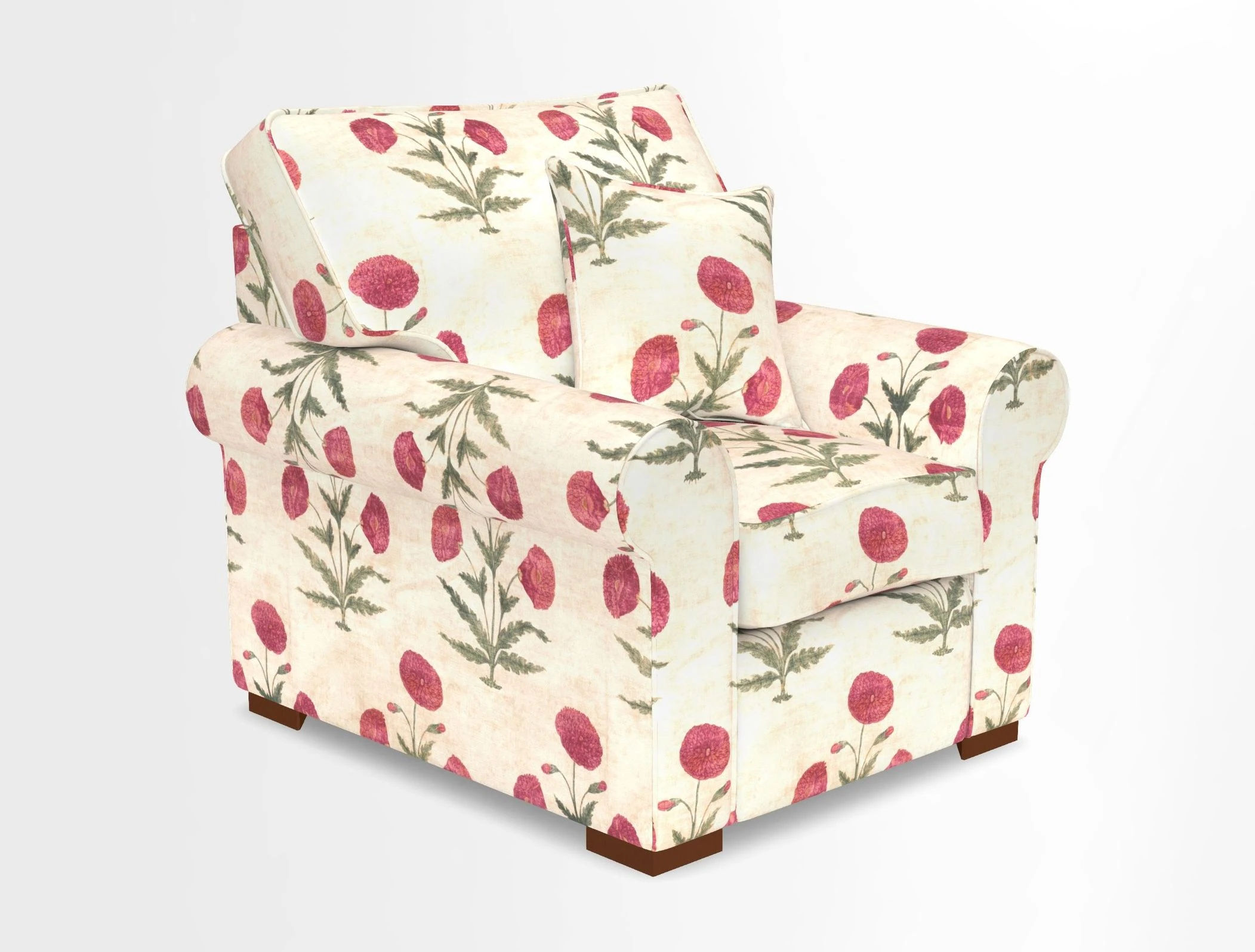 Upperton Chair in Two Tone Plain Biscuit - Loose cover option available
