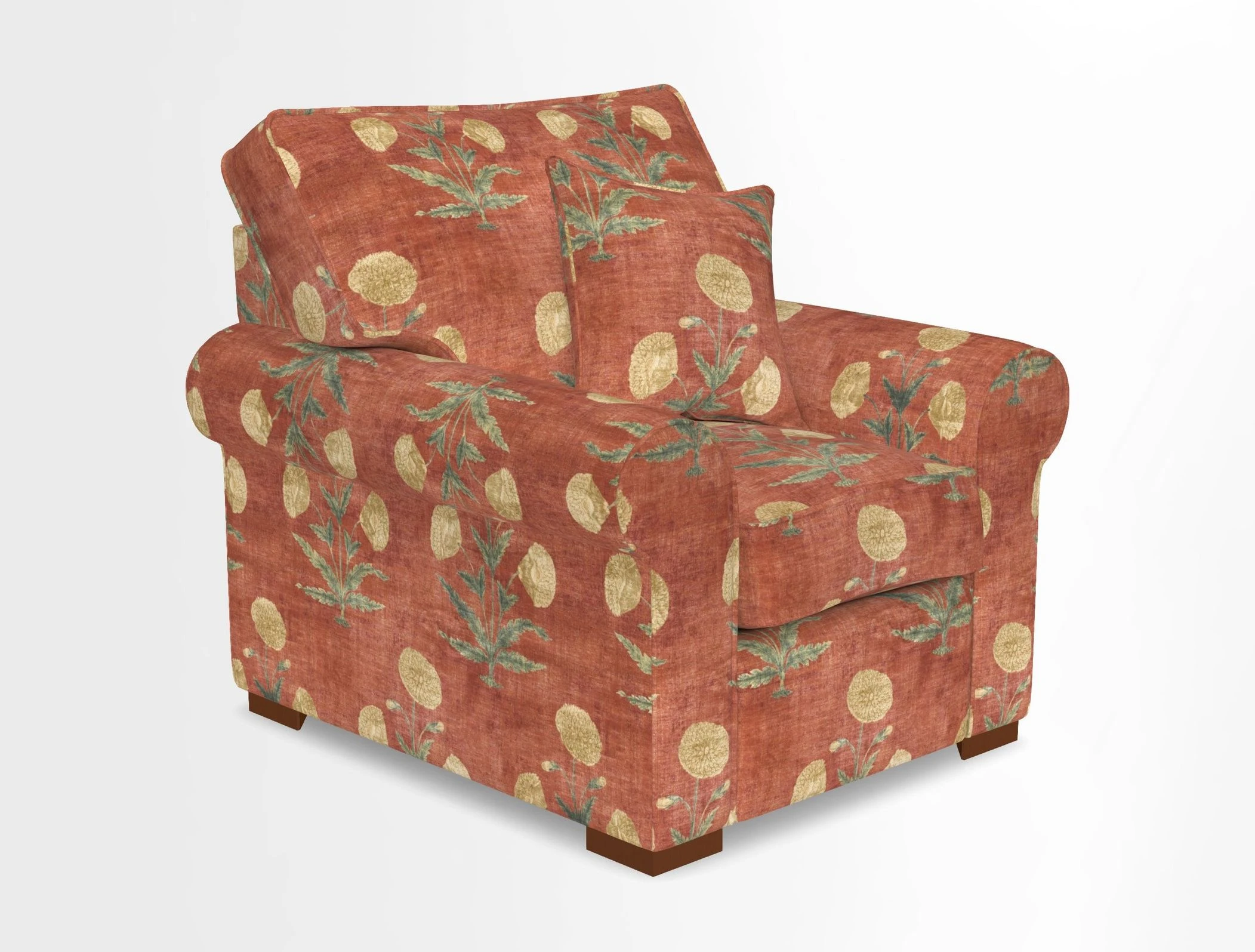 Upperton Chair in Two Tone Plain Biscuit - Loose cover option available