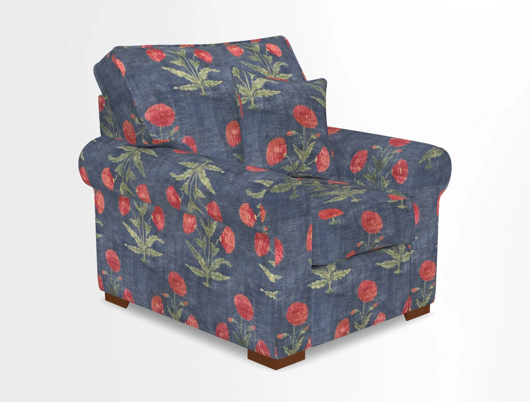 Upperton Chair in Two Tone Plain Biscuit - Loose cover option available