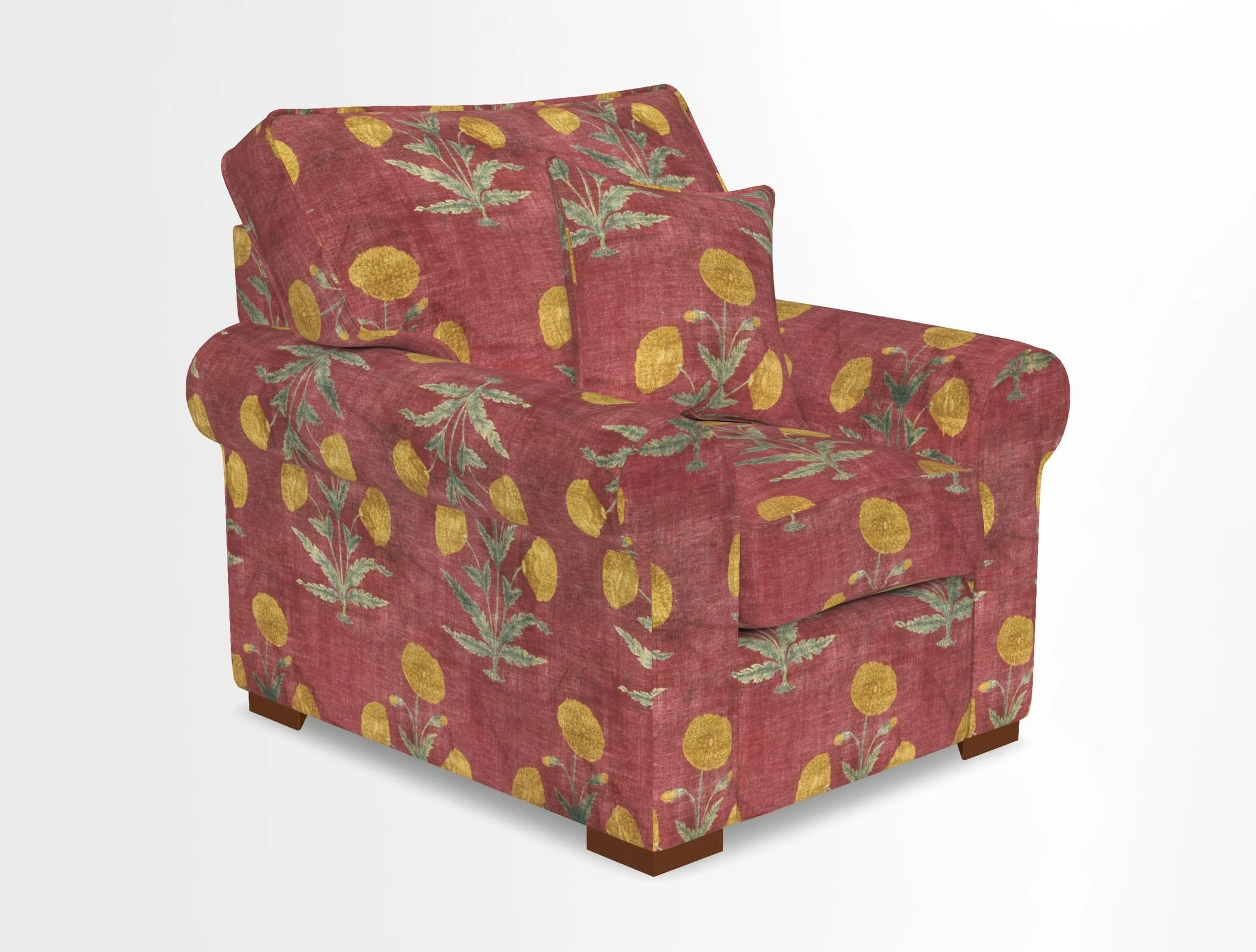 Upperton Chair in Two Tone Plain Biscuit - Loose cover option available