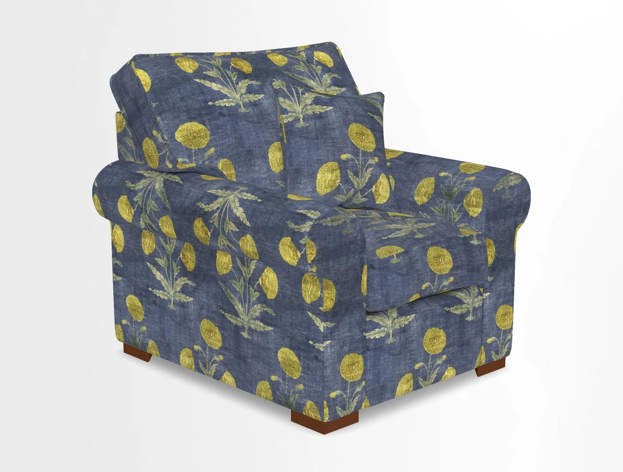 Upperton Chair in Two Tone Plain Biscuit - Loose cover option available