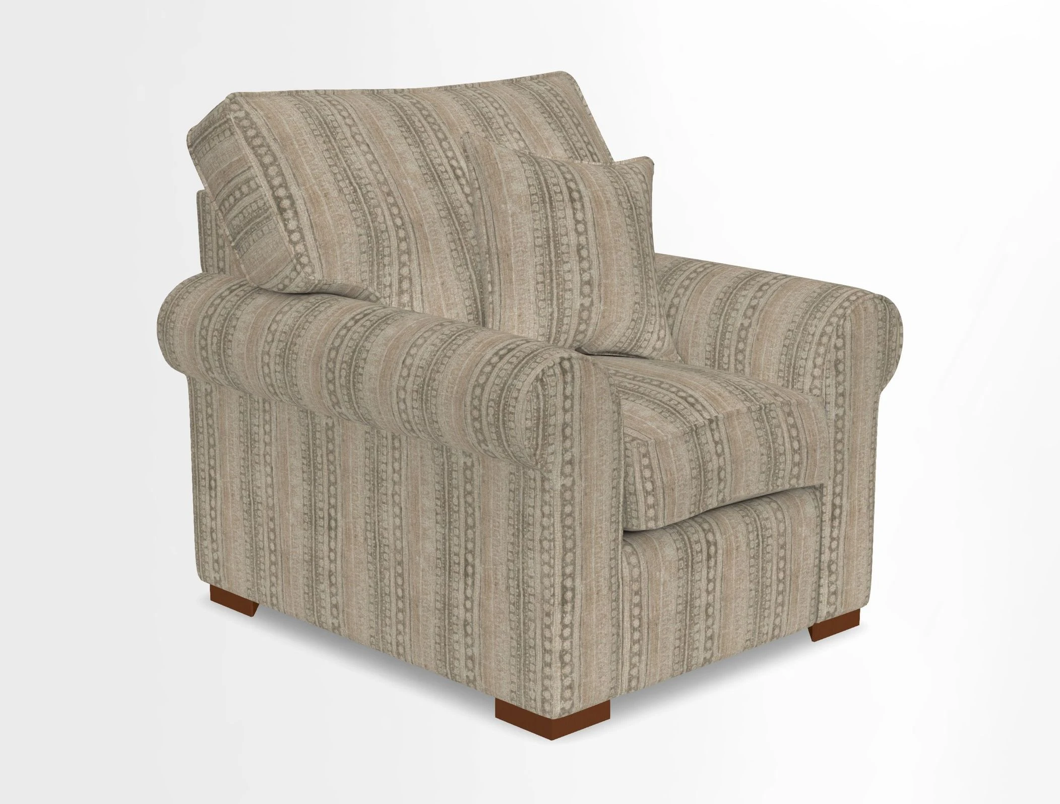 Upperton Chair in Two Tone Plain Biscuit - Loose cover option available