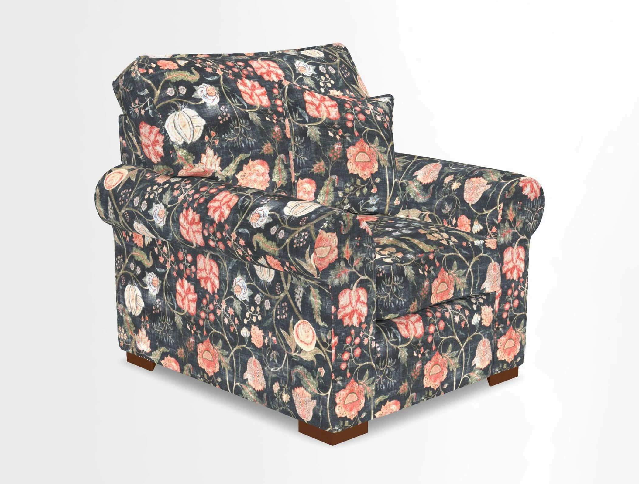 Upperton Chair in Two Tone Plain Biscuit - Loose cover option available