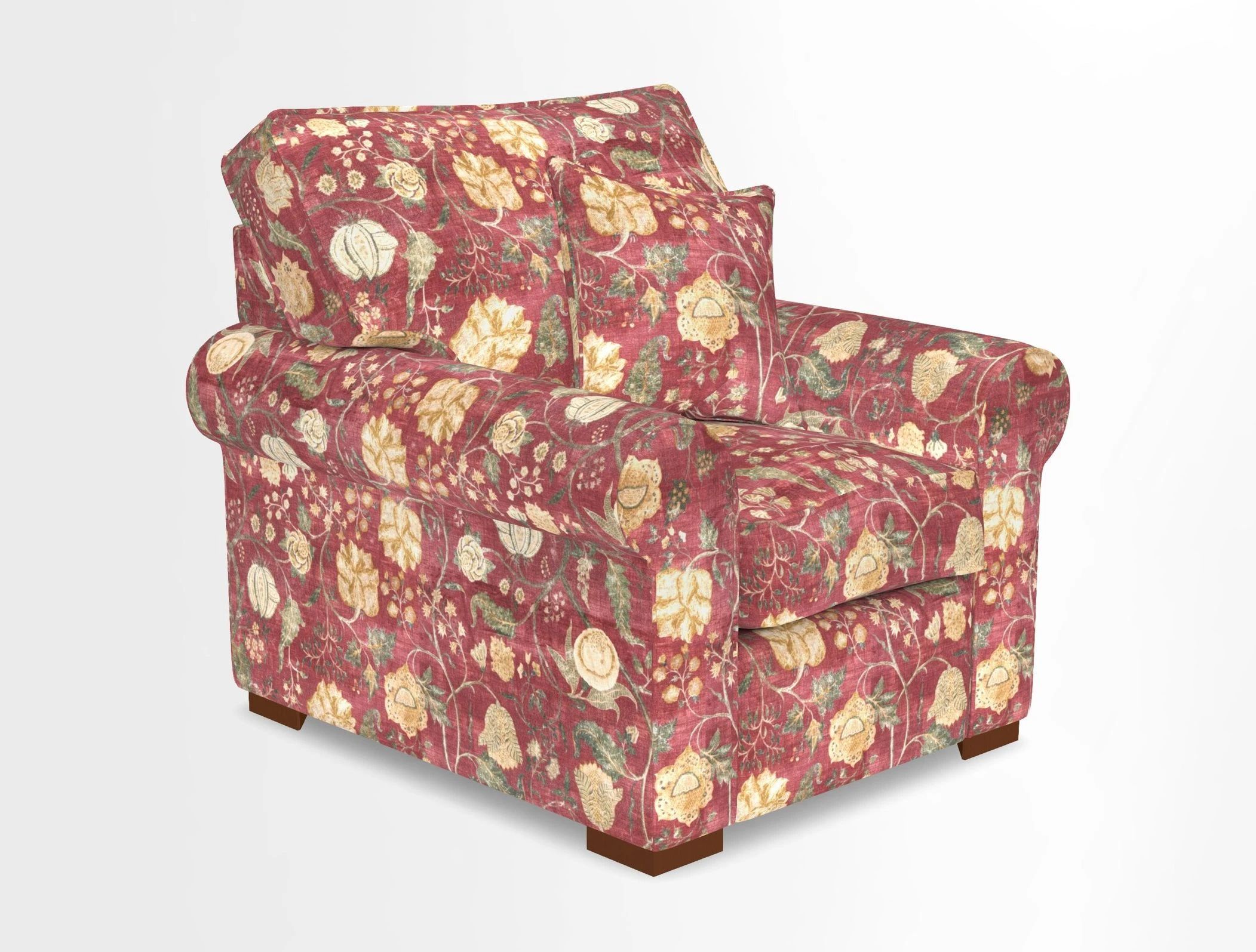 Upperton Chair in Two Tone Plain Biscuit - Loose cover option available