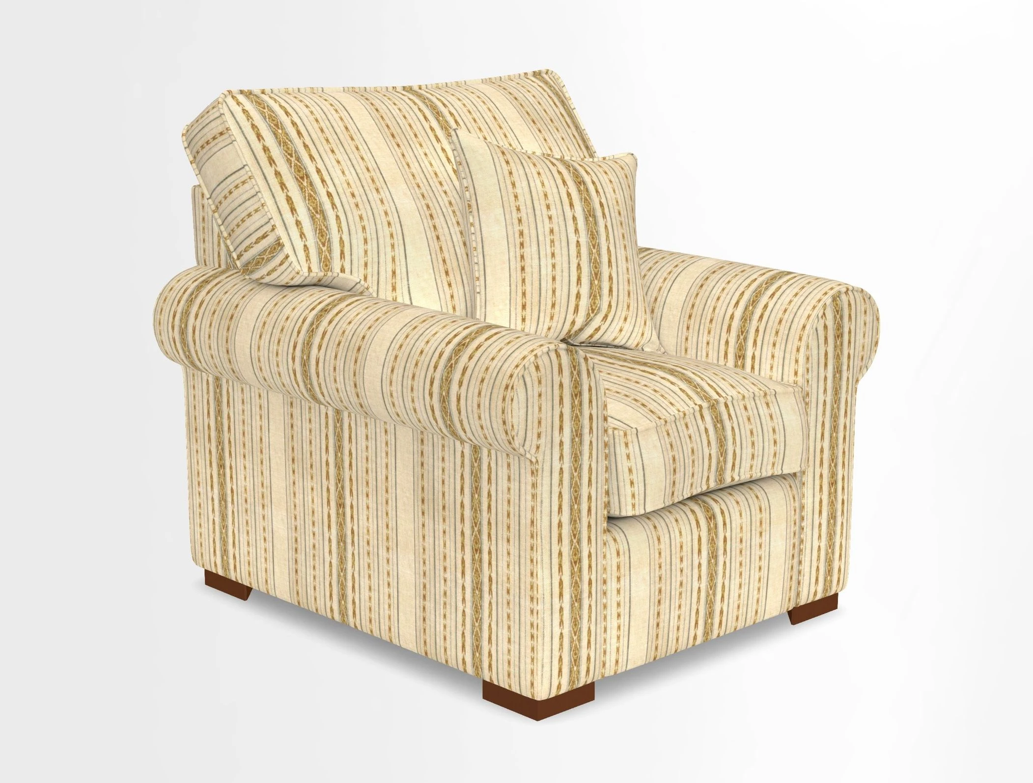 Upperton Chair in Two Tone Plain Biscuit - Loose cover option available