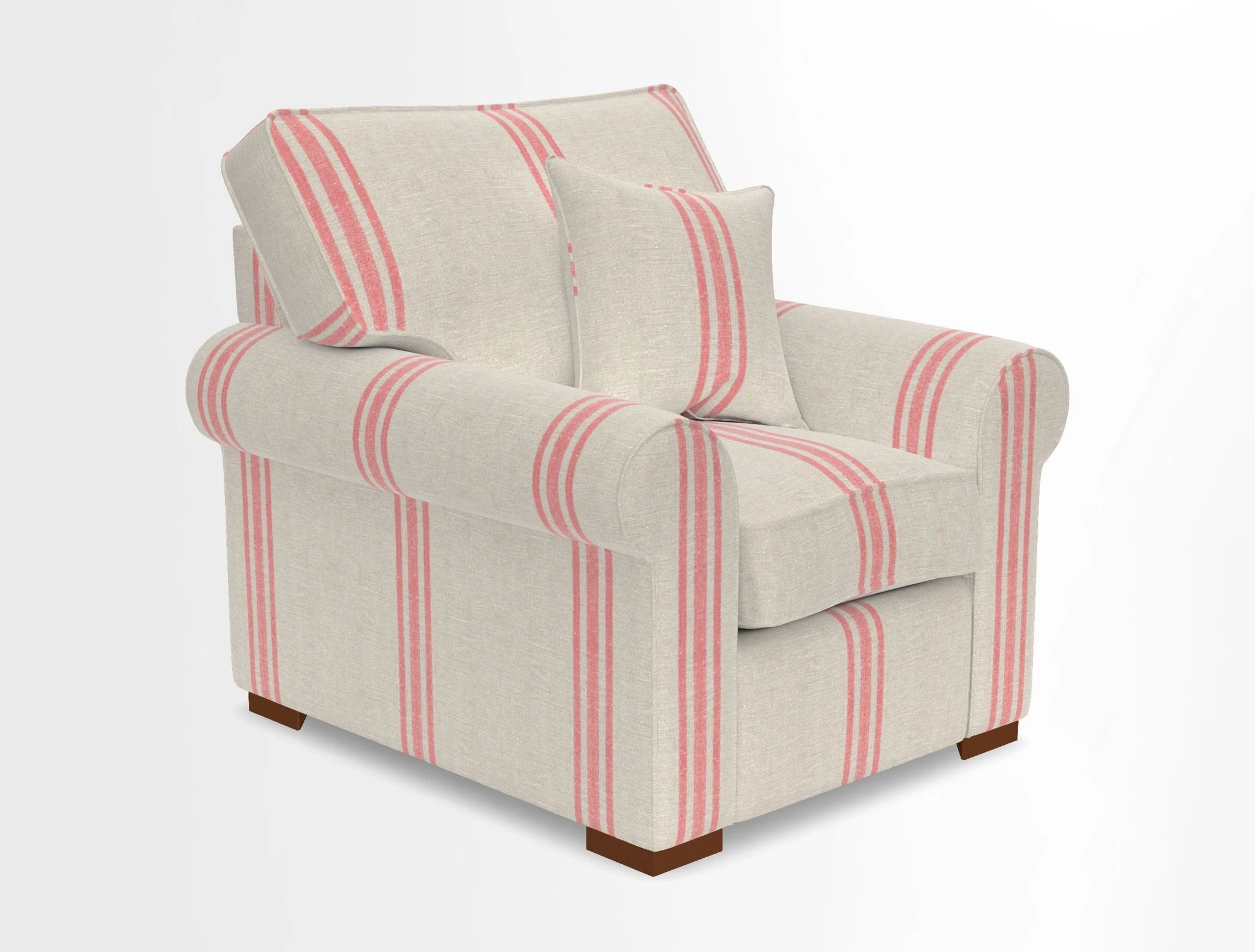 Upperton Chair in Two Tone Plain Biscuit - Loose cover option available