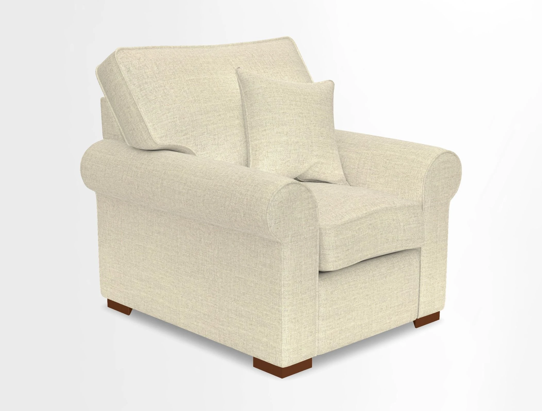 Upperton Chair in Two Tone Plain Biscuit - Loose cover option available