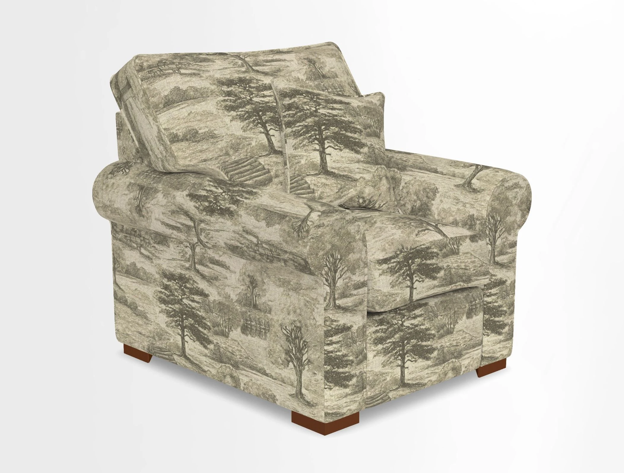 Upperton Chair in Two Tone Plain Biscuit - Loose cover option available
