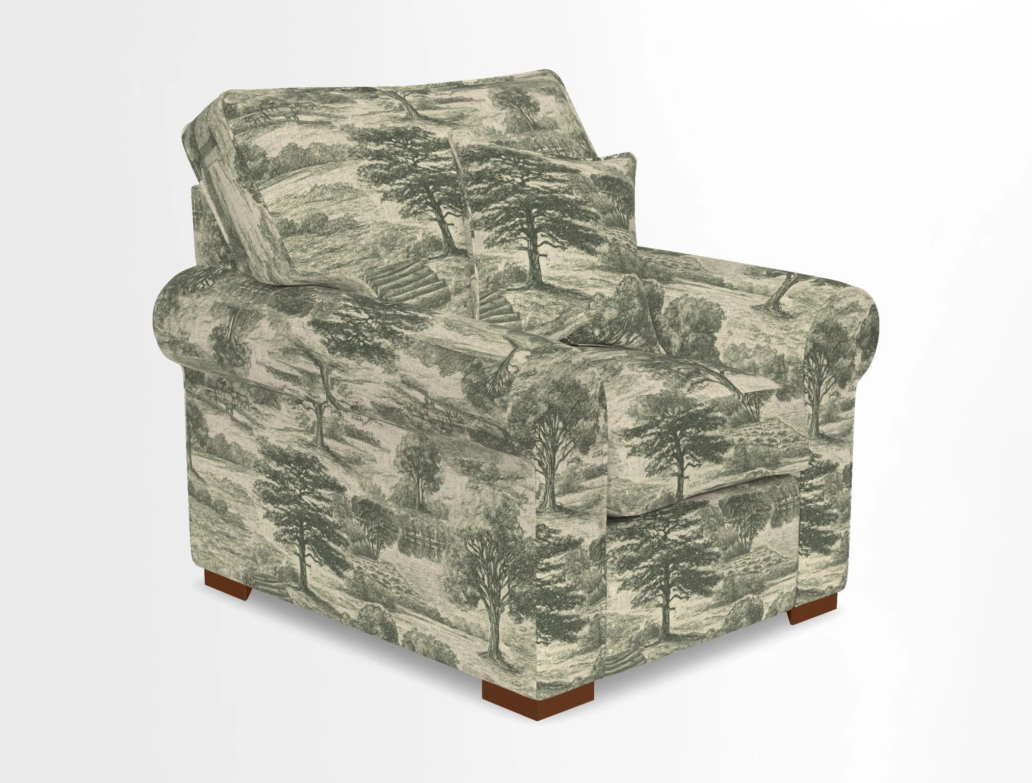 Upperton Chair in Two Tone Plain Biscuit - Loose cover option available