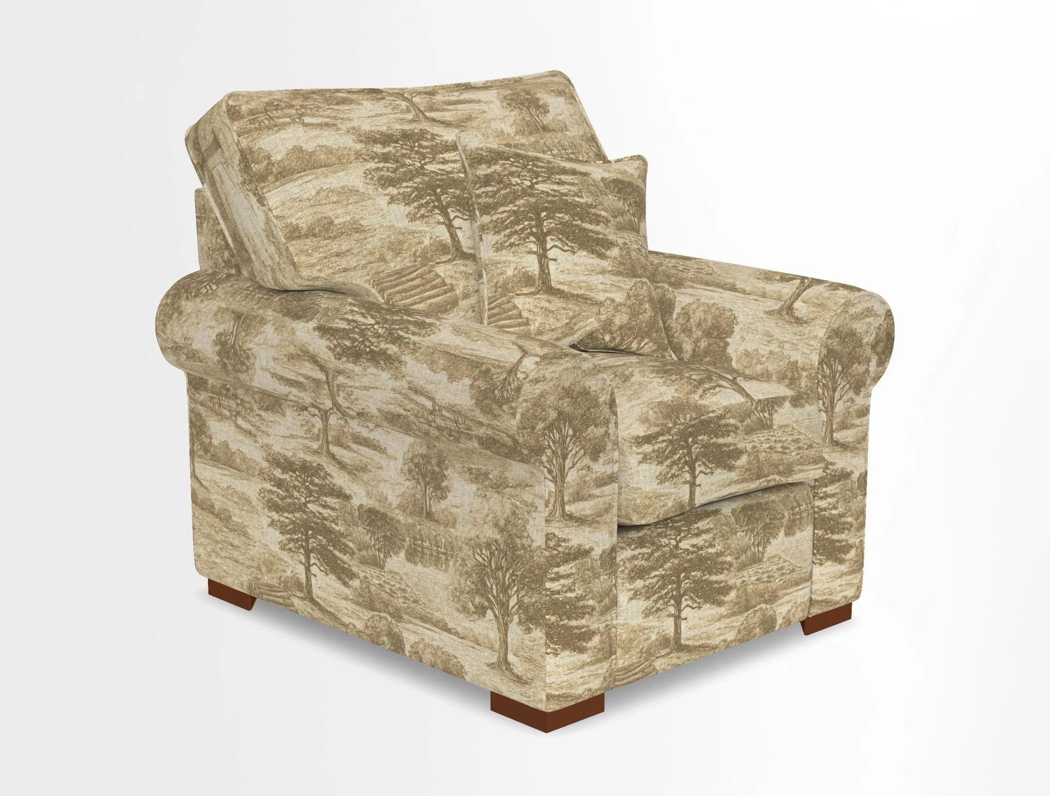 Upperton Chair in Two Tone Plain Biscuit - Loose cover option available