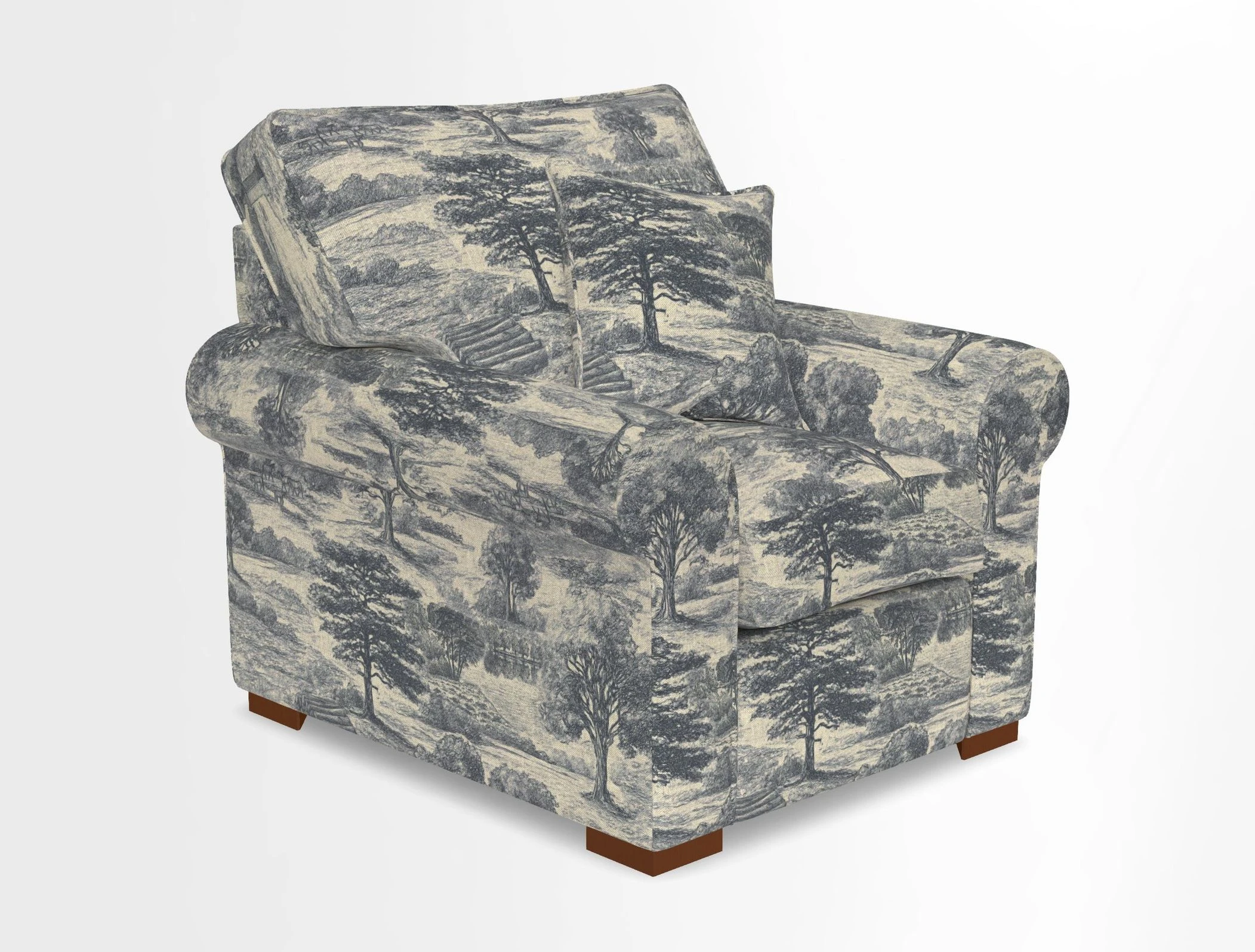 Upperton Chair in Two Tone Plain Biscuit - Loose cover option available
