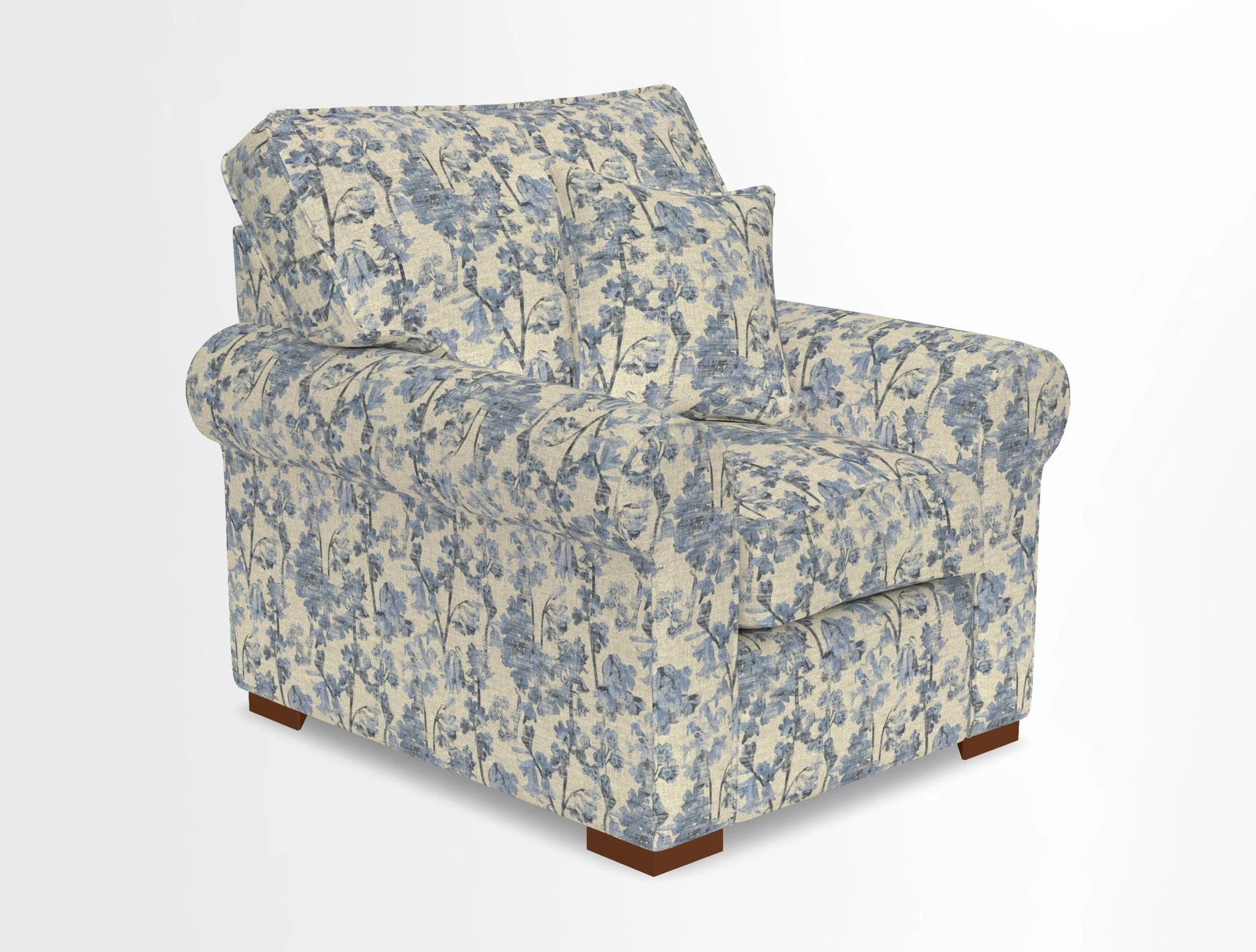 Upperton Chair in Two Tone Plain Biscuit - Loose cover option available