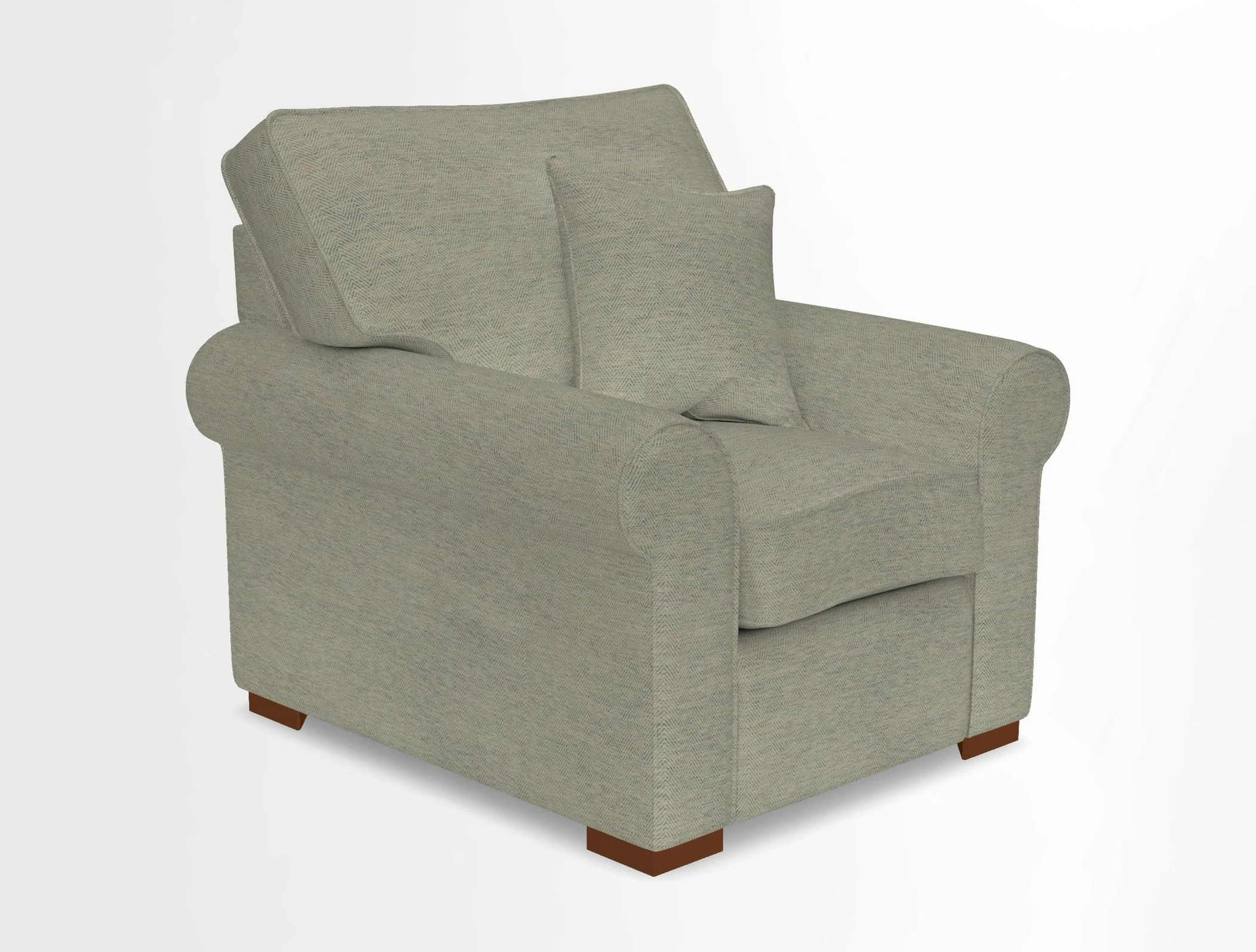 Upperton Chair in Two Tone Plain Biscuit - Loose cover option available
