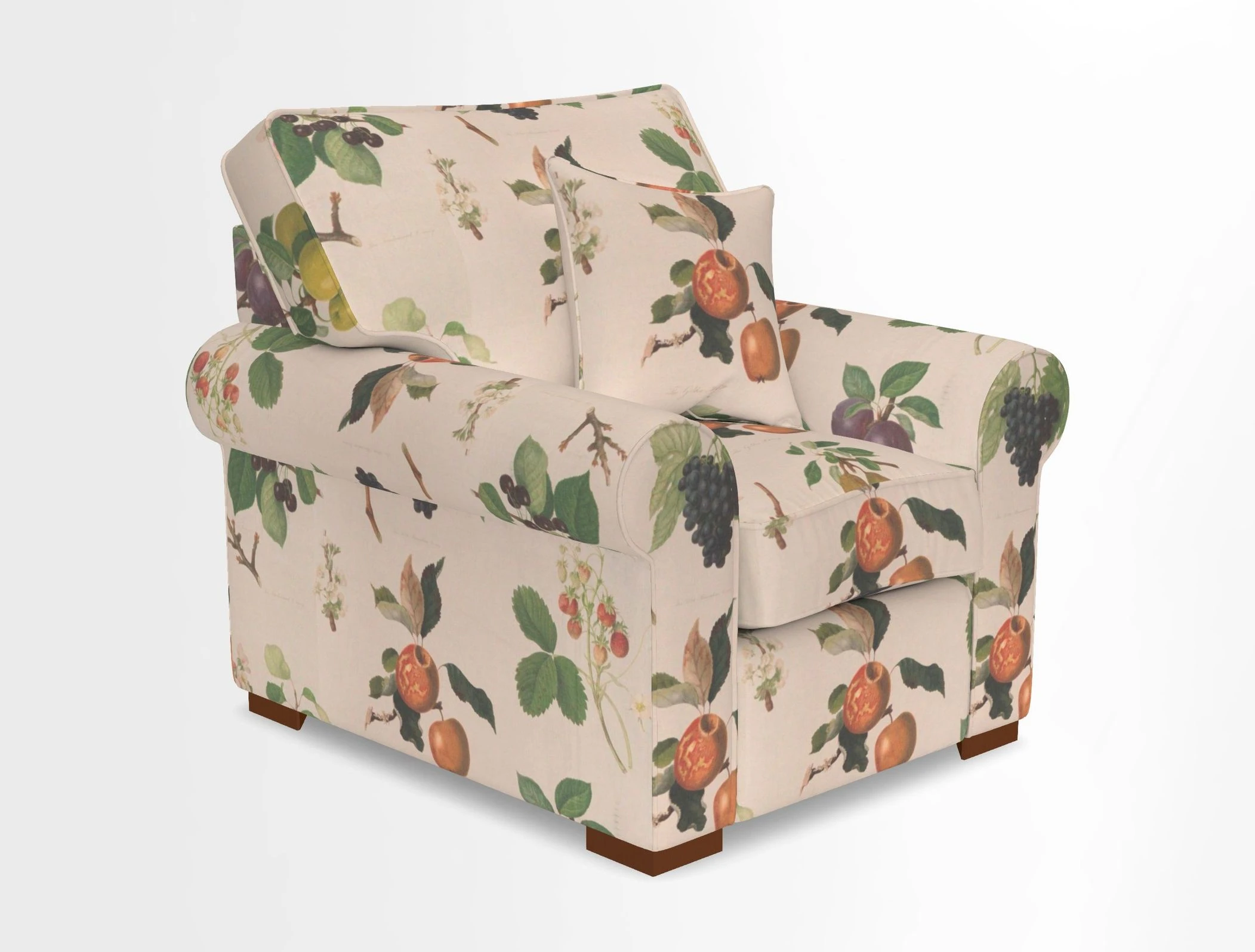Upperton Chair in Two Tone Plain Biscuit - Loose cover option available