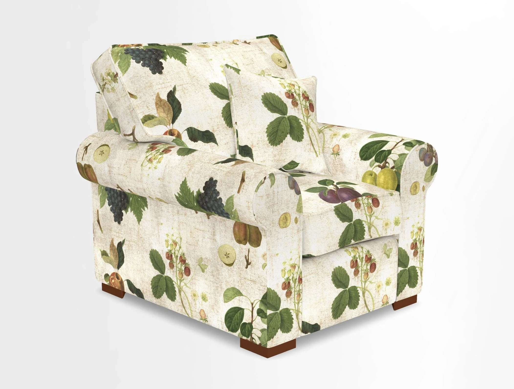 Upperton Chair in Two Tone Plain Biscuit - Loose cover option available