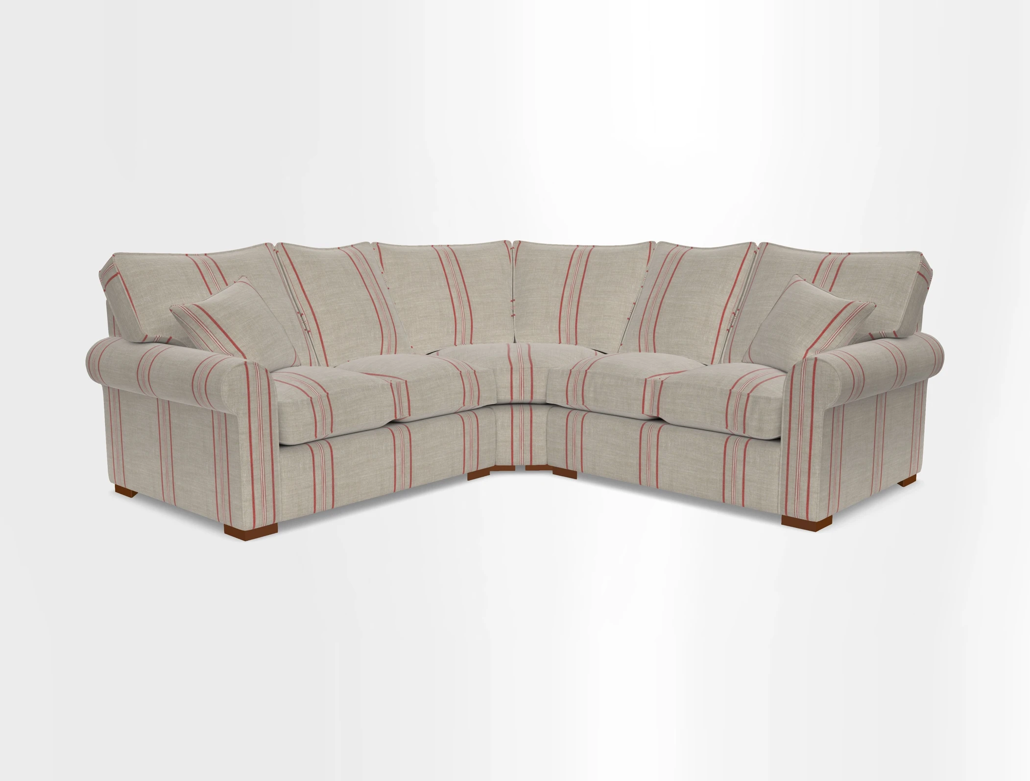 Upperton Corner Sofa RHF & LHF in Two Tone Plain Biscuit  - Loose cover option available