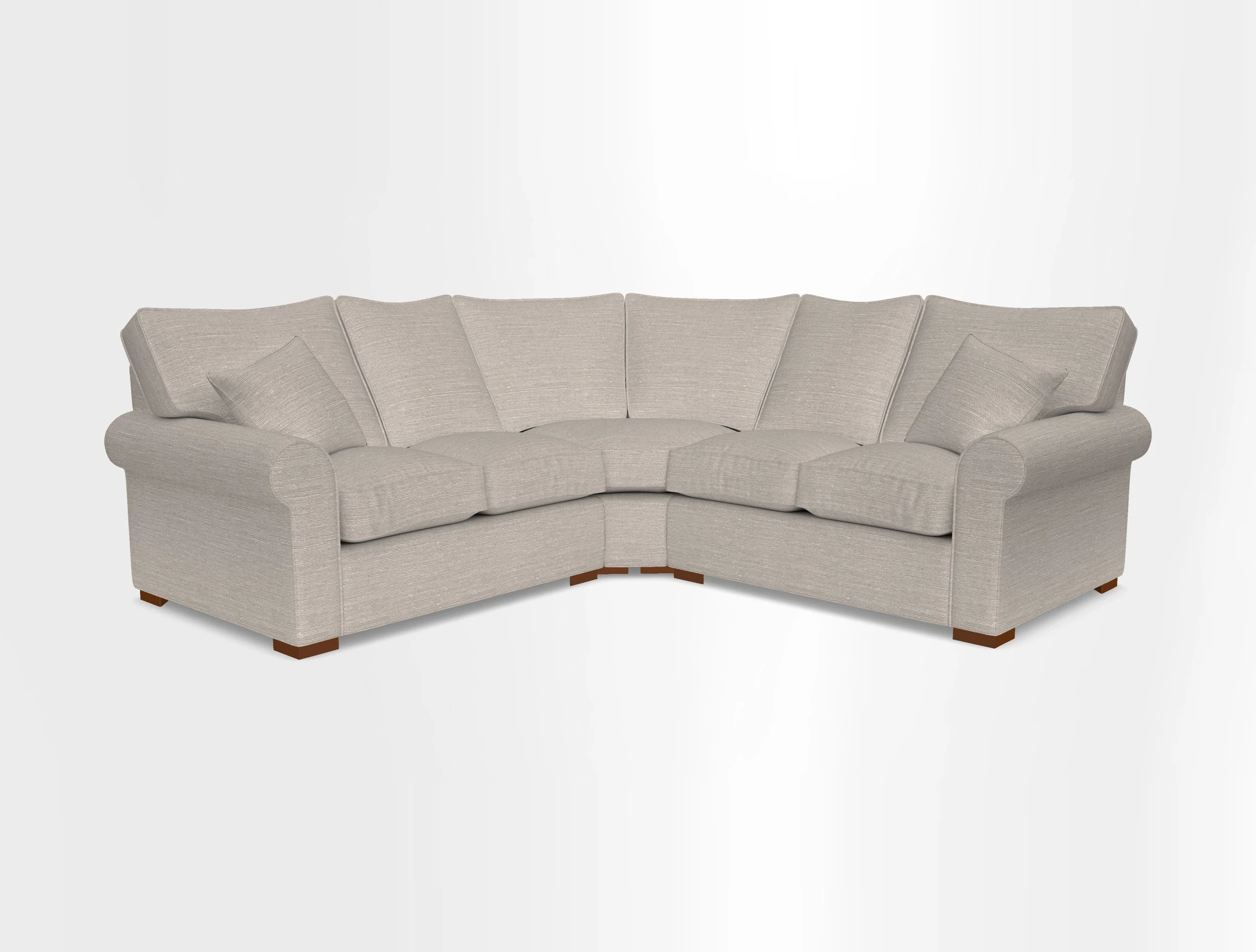 Upperton Corner Sofa RHF & LHF in Two Tone Plain Biscuit  - Loose cover option available