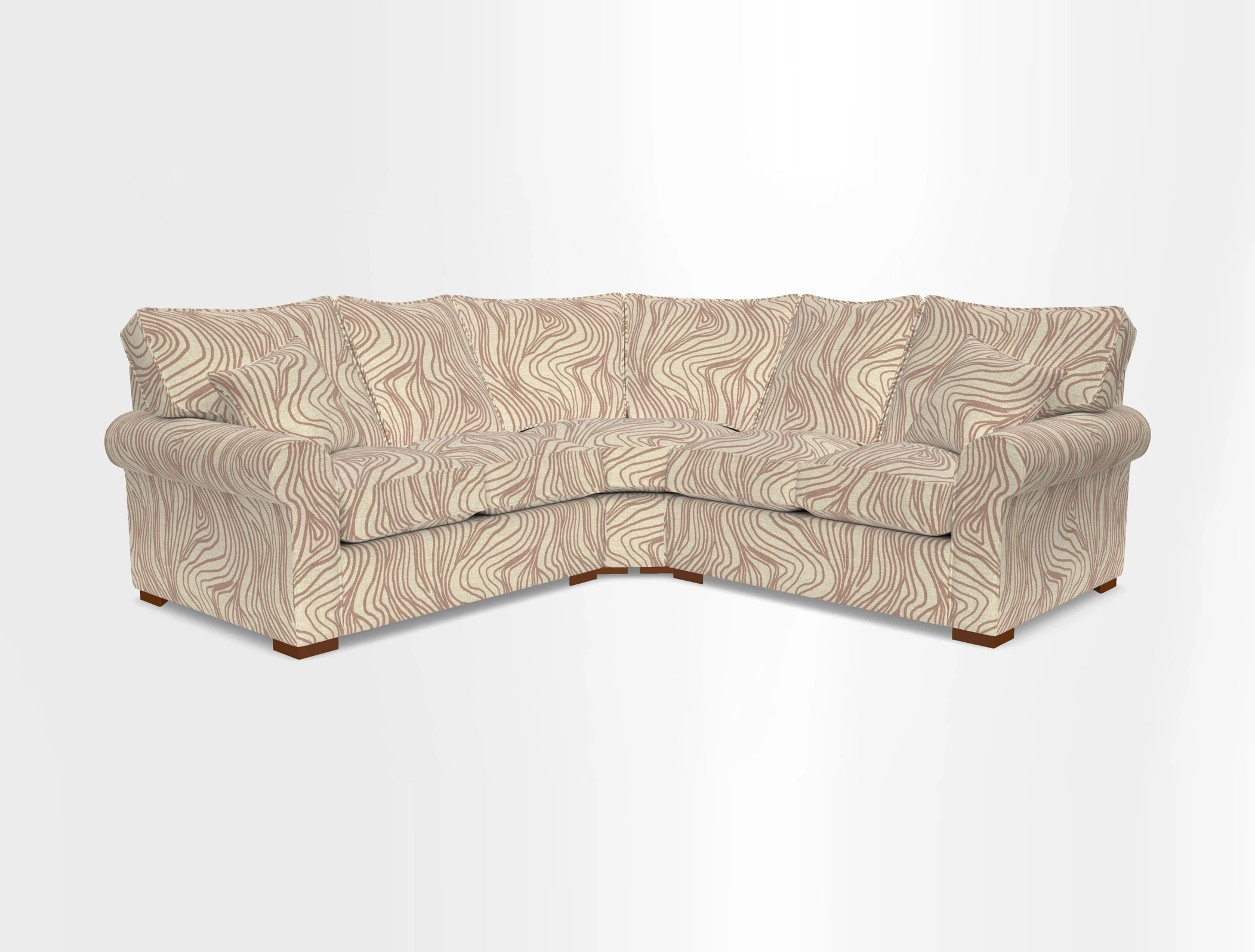 Upperton Corner Sofa RHF & LHF in Two Tone Plain Biscuit  - Loose cover option available