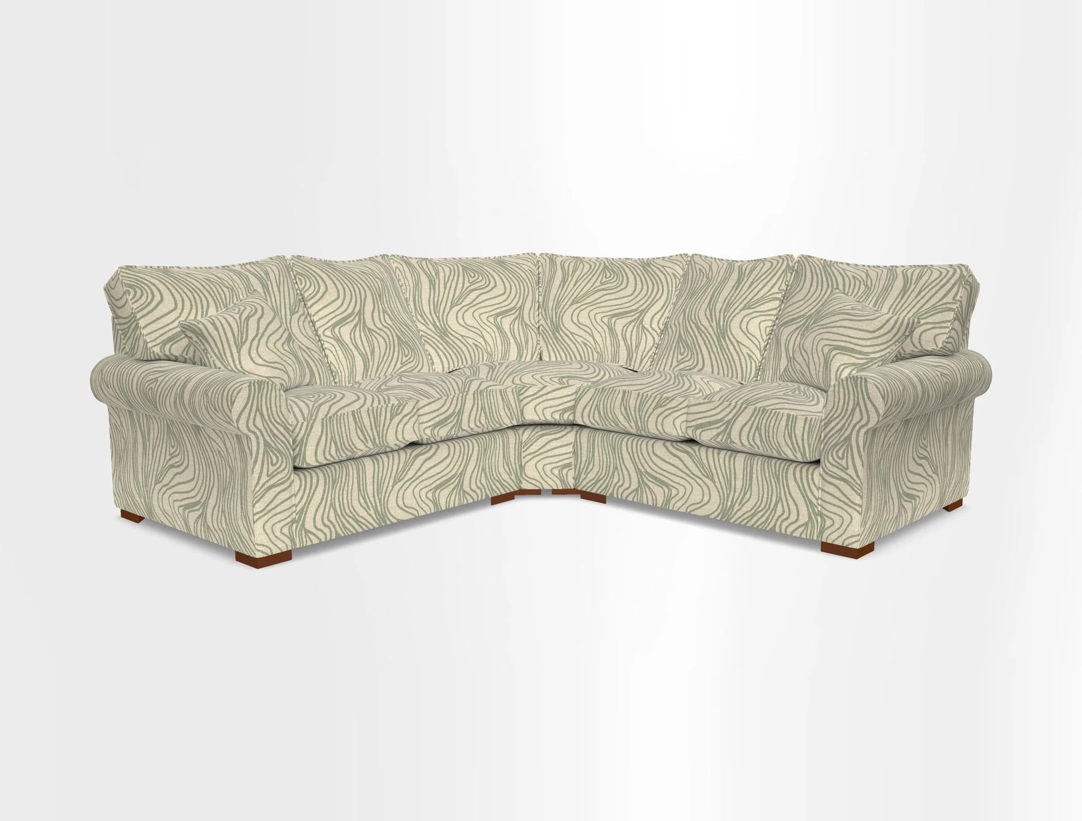 Upperton Corner Sofa RHF & LHF in Two Tone Plain Biscuit  - Loose cover option available