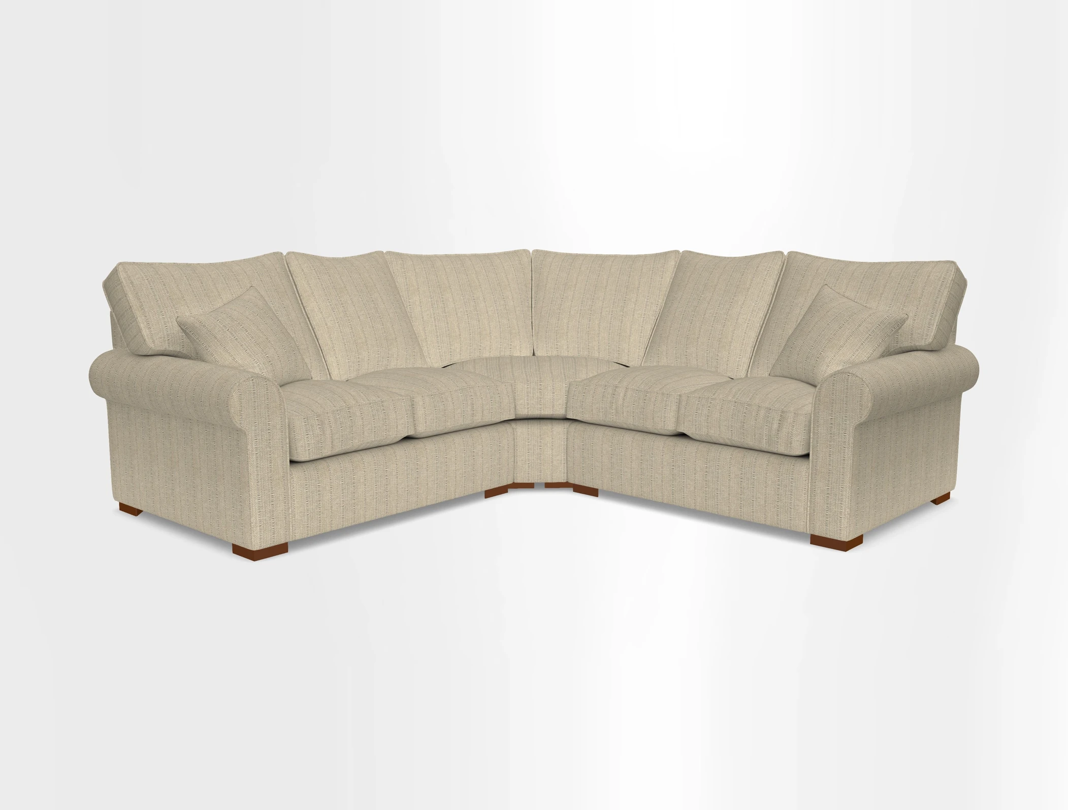 Upperton Corner Sofa RHF & LHF in Two Tone Plain Biscuit  - Loose cover option available
