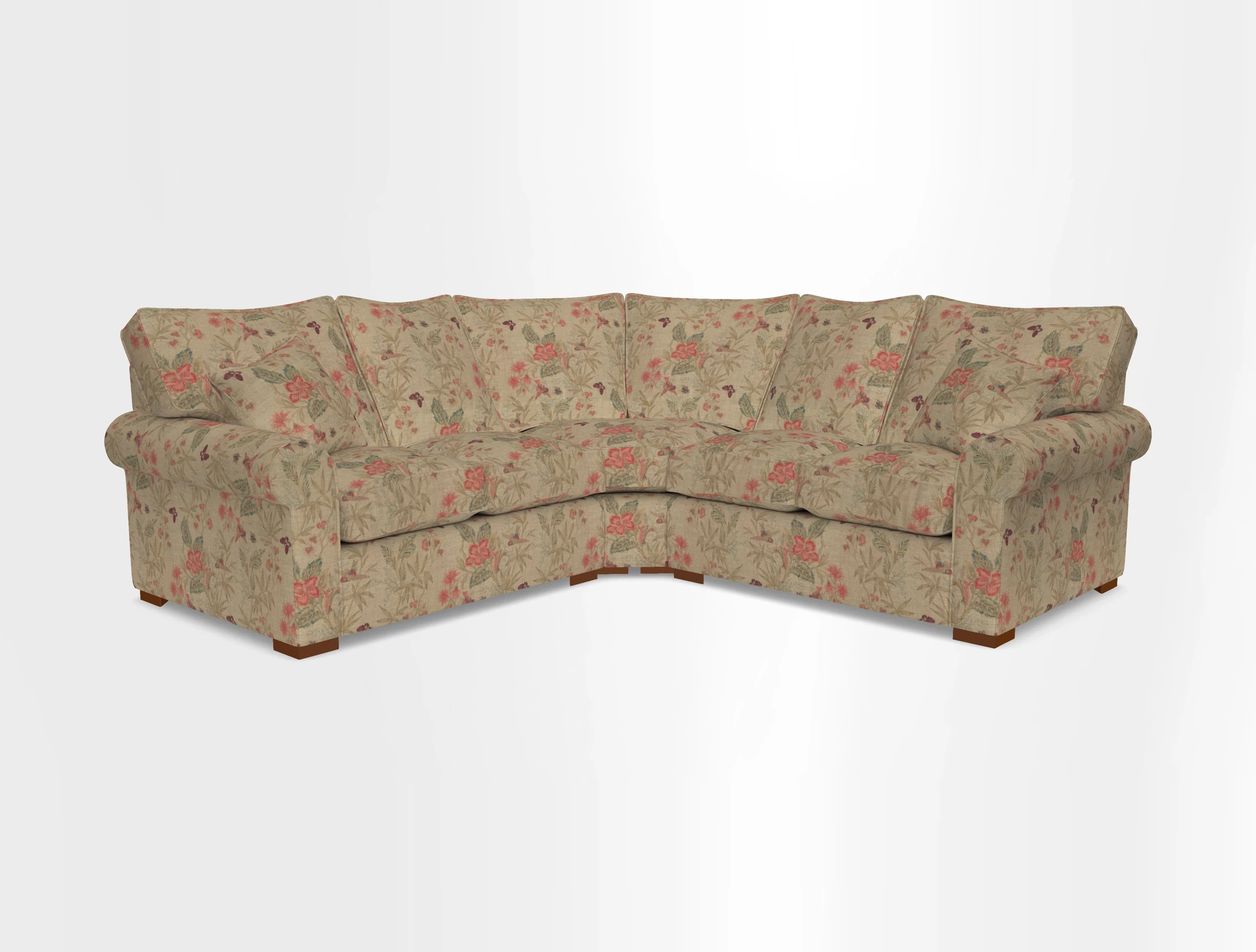 Upperton Corner Sofa RHF & LHF in Two Tone Plain Biscuit  - Loose cover option available