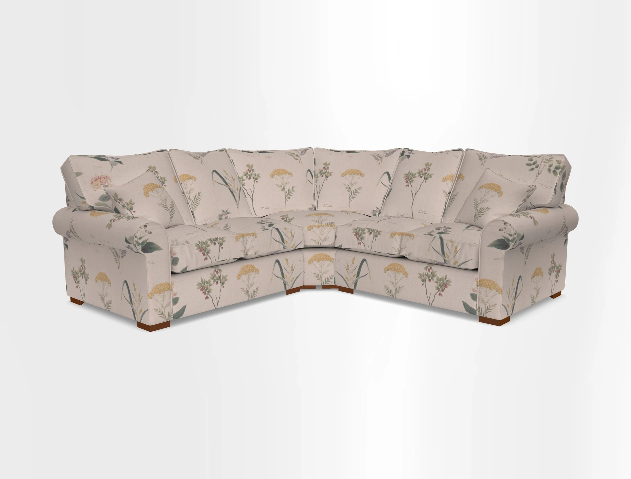 Upperton Corner Sofa RHF & LHF in Two Tone Plain Biscuit  - Loose cover option available