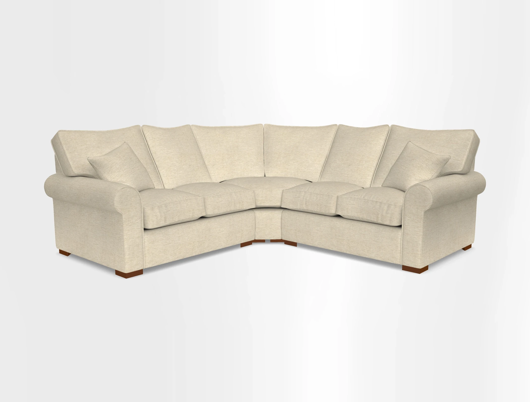 Upperton Corner Sofa RHF & LHF in Two Tone Plain Biscuit  - Loose cover option available