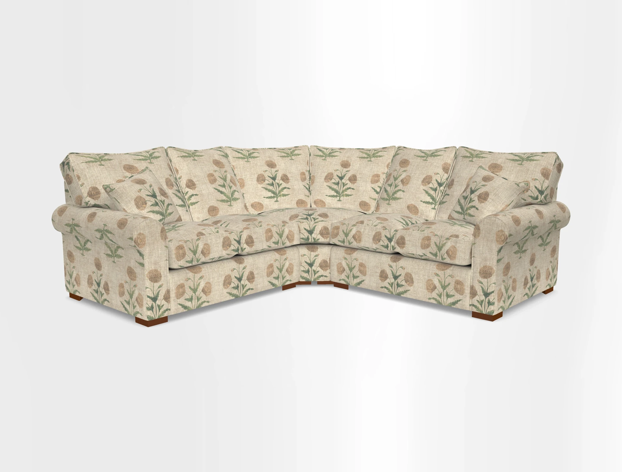 Upperton Corner Sofa RHF & LHF in Two Tone Plain Biscuit  - Loose cover option available