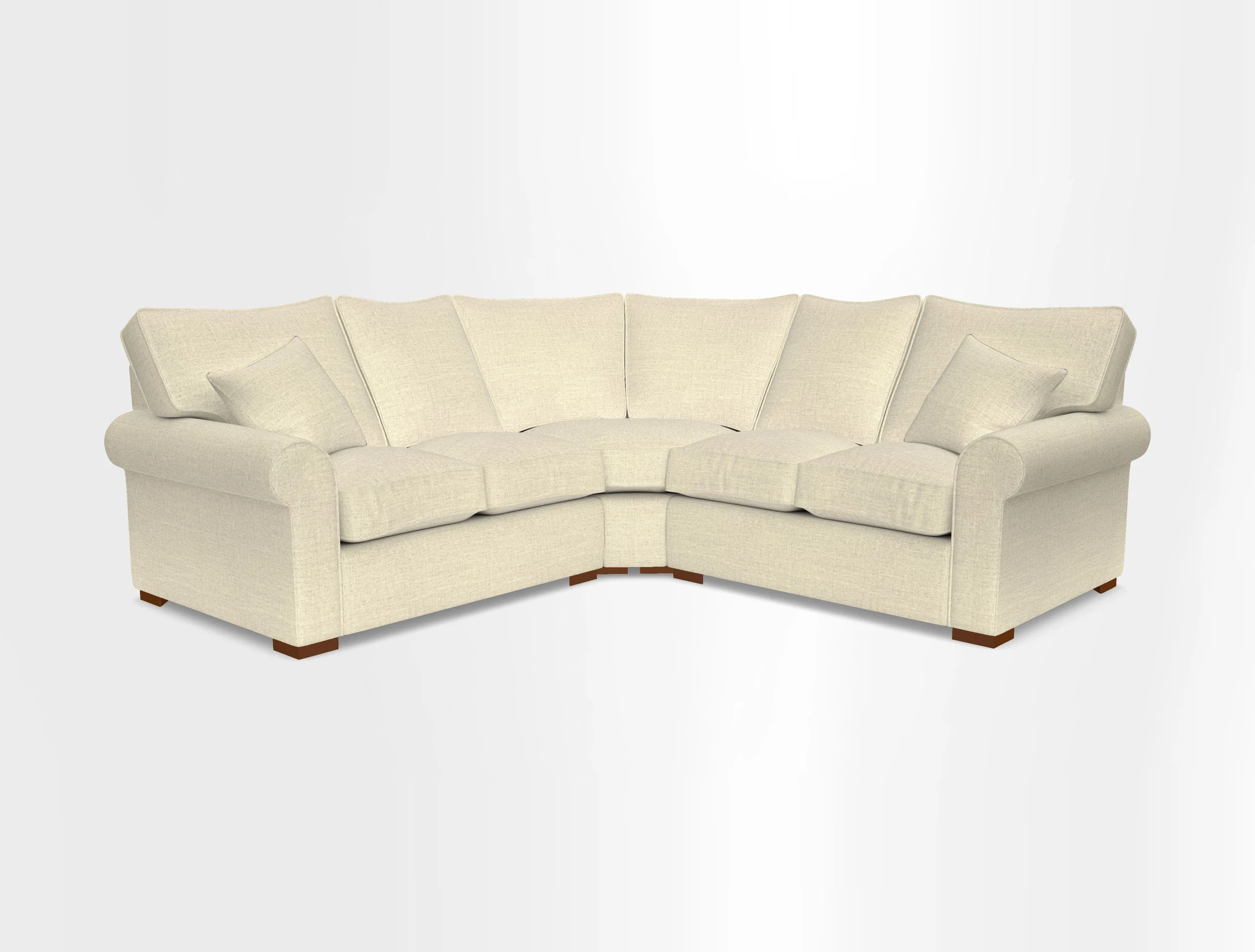 Upperton Corner Sofa RHF & LHF in Two Tone Plain Biscuit  - Loose cover option available