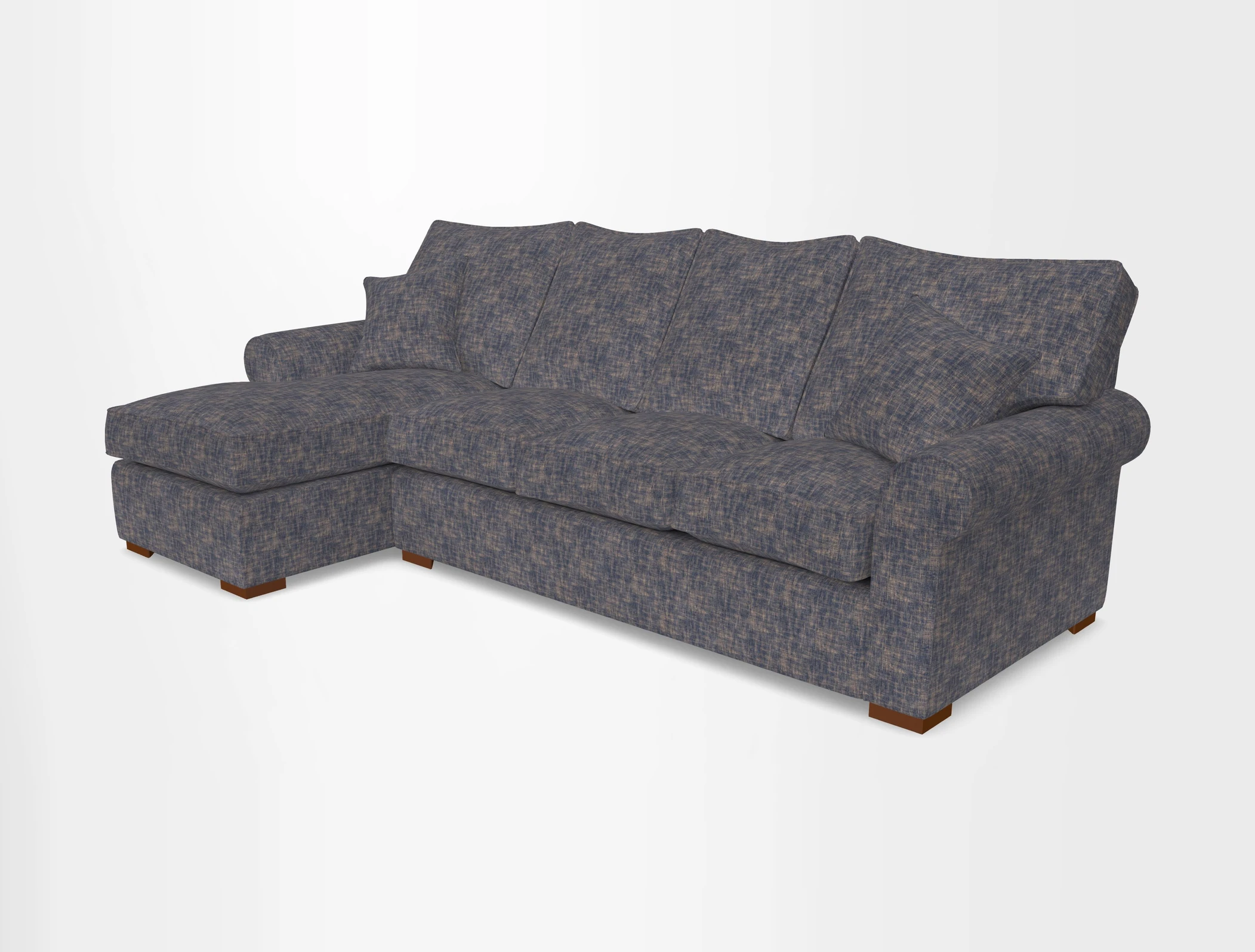 Upperton Chaise LHF in Two Tone Plain Biscuit - Loose cover option available