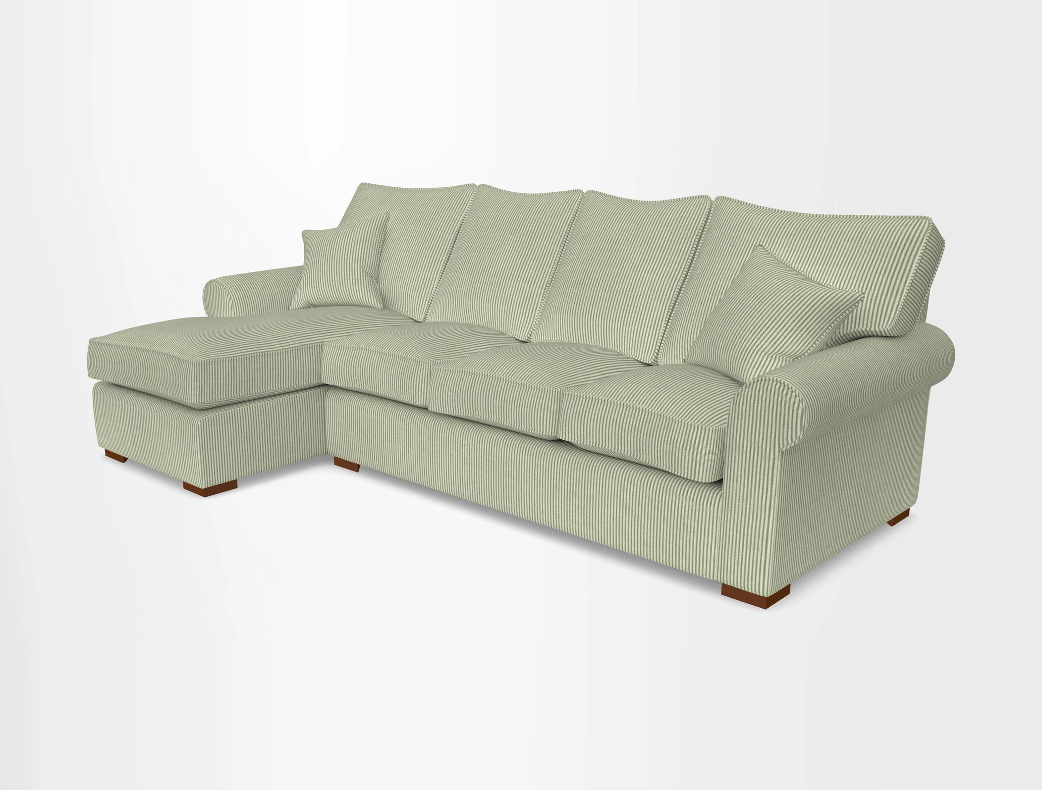 Upperton Chaise LHF in Two Tone Plain Biscuit - Loose cover option available