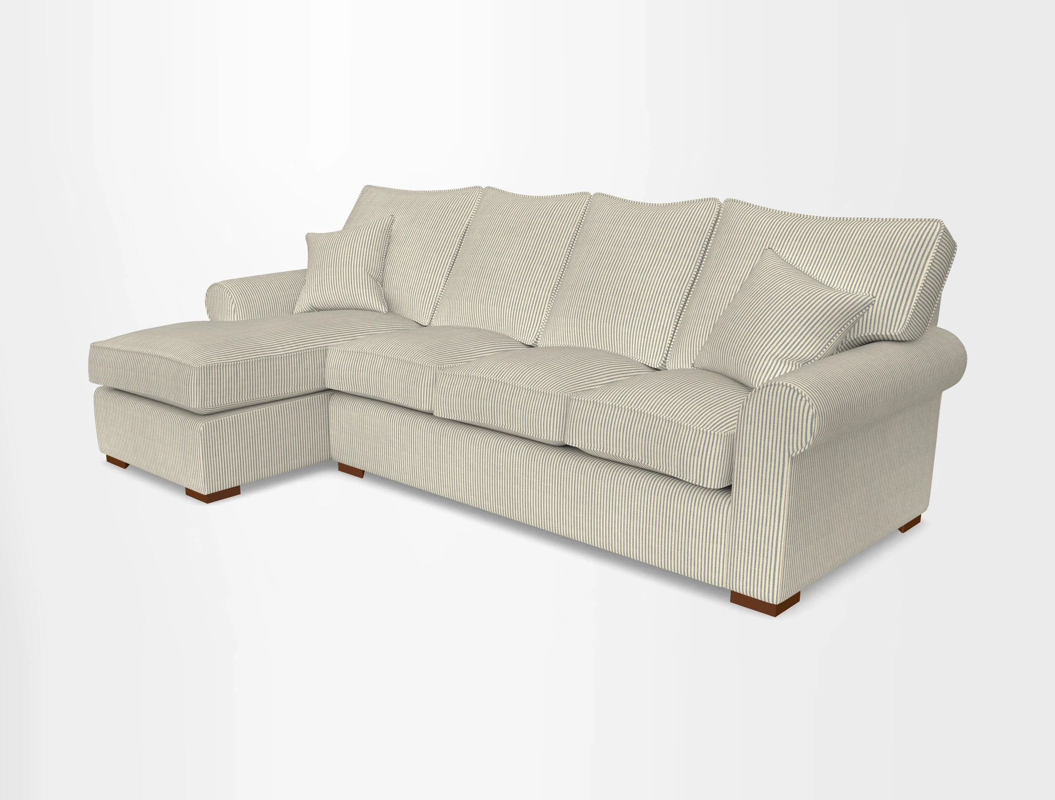 Upperton Chaise LHF in Two Tone Plain Biscuit - Loose cover option available