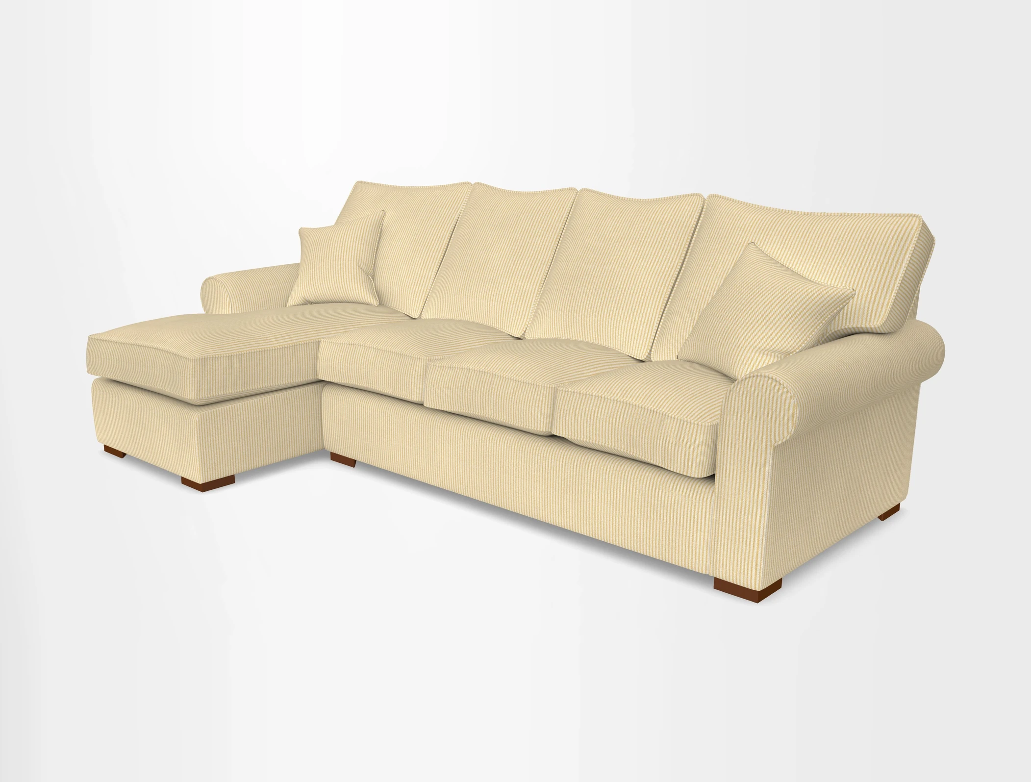Upperton Chaise LHF in Two Tone Plain Biscuit - Loose cover option available